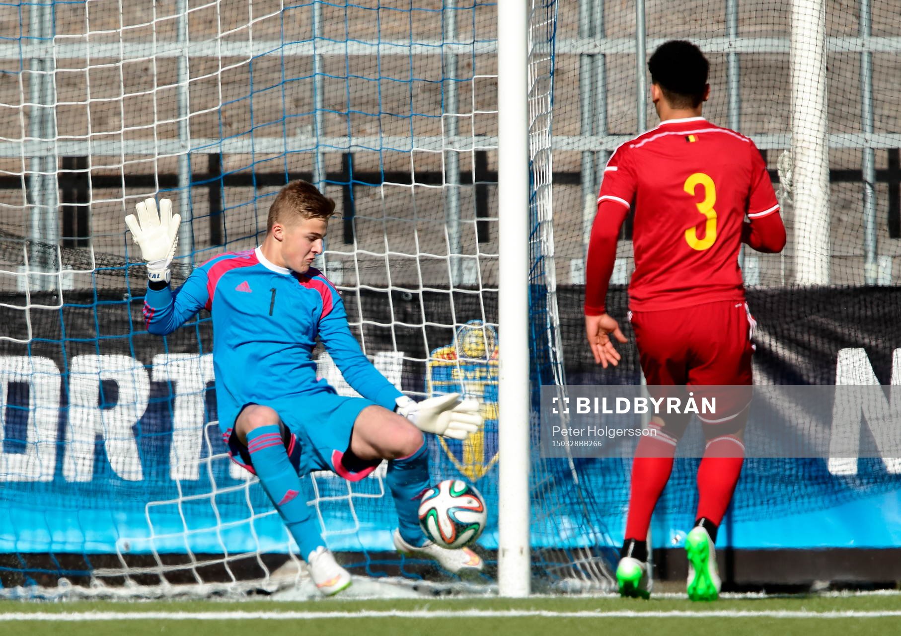 Belgiens målvakt Jackers Nordin
