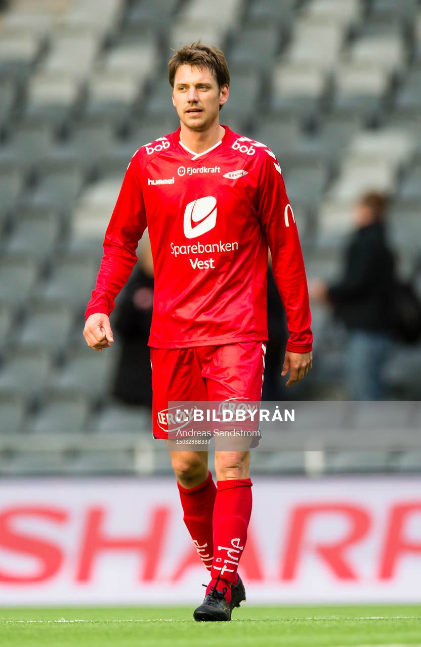 Brann Jakob Orlov under träningsmatchen i fotboll mellan Hammarby och Brann den 28 Mars 2015 i Stockholm. 