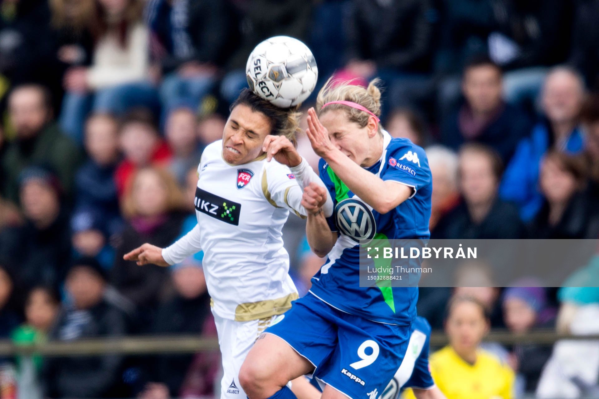 Rosengårds Marta Viera Da Silva i nickduell med Wolfsburgs