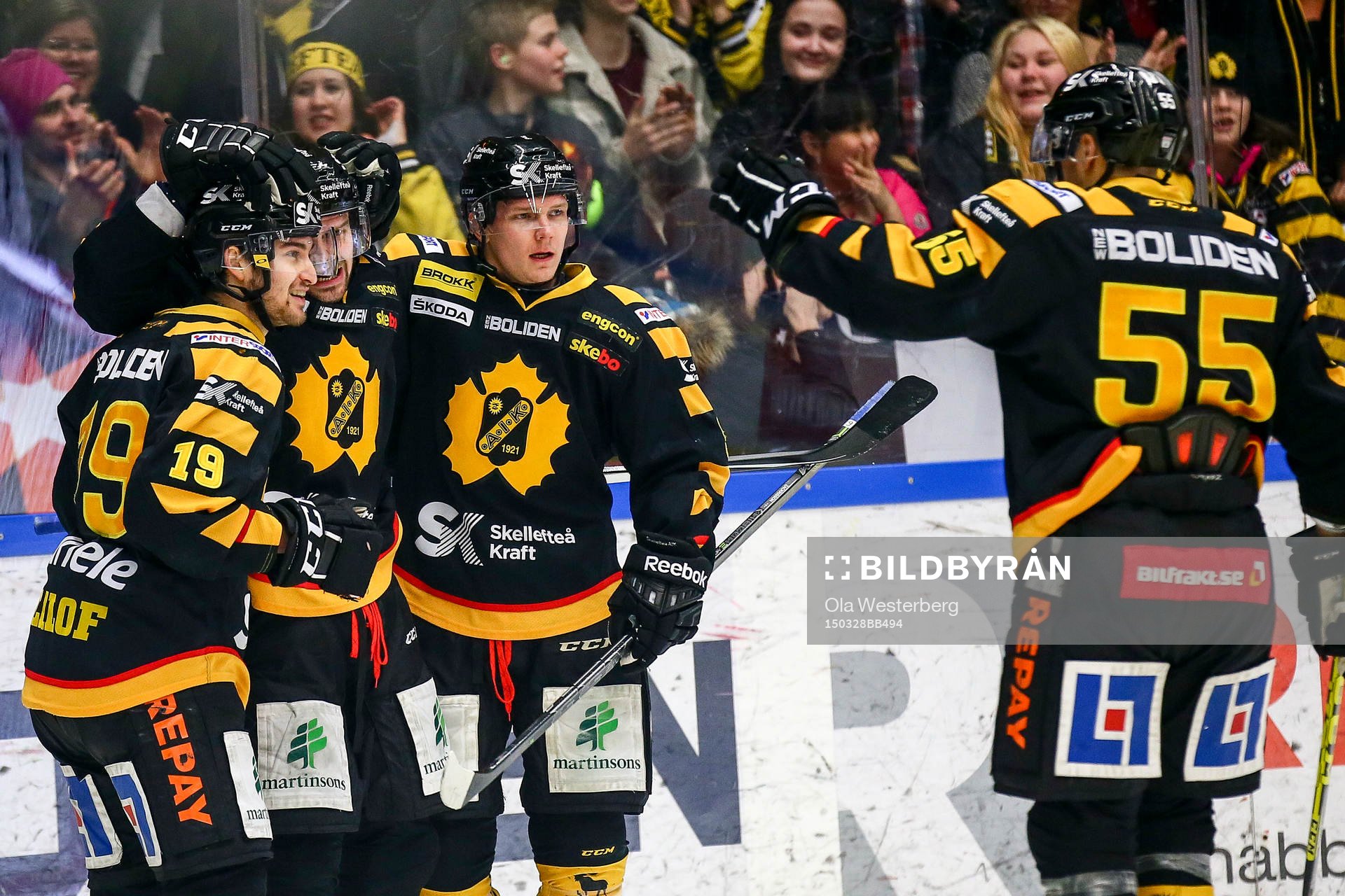 Skellefteås Janne Pesonen, Andrew Calof , Patrik
