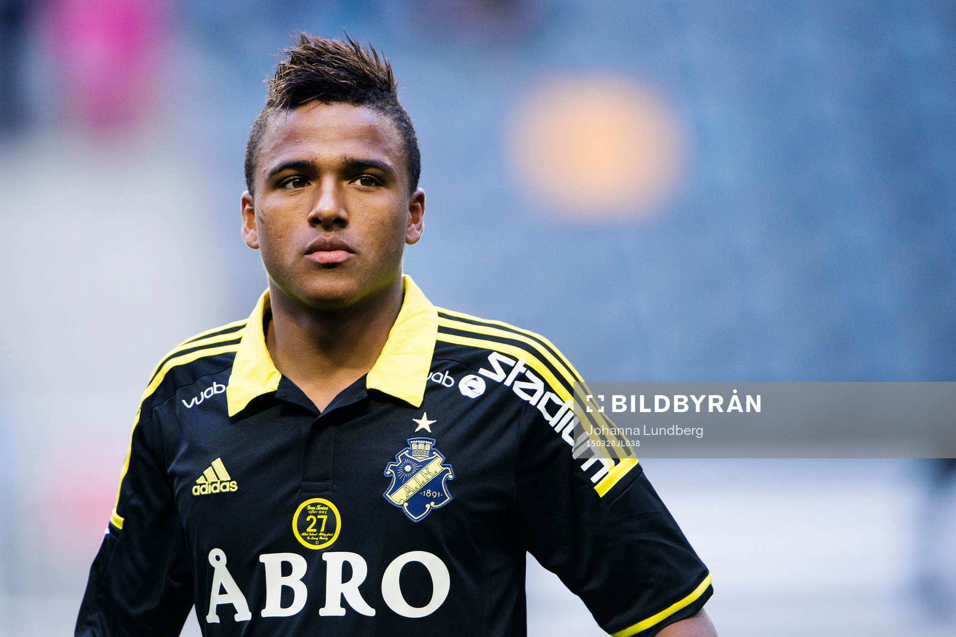 AIK:s Niclas Eliasson under en träningsmatch i fotboll mellan AIK och Norrköping den 28 mars 2015 i Stockholm. 