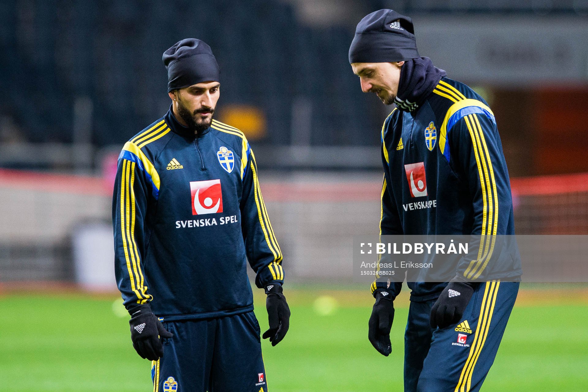 Sveriges Erkan Zengin och Zlatan Ibrahimovic
