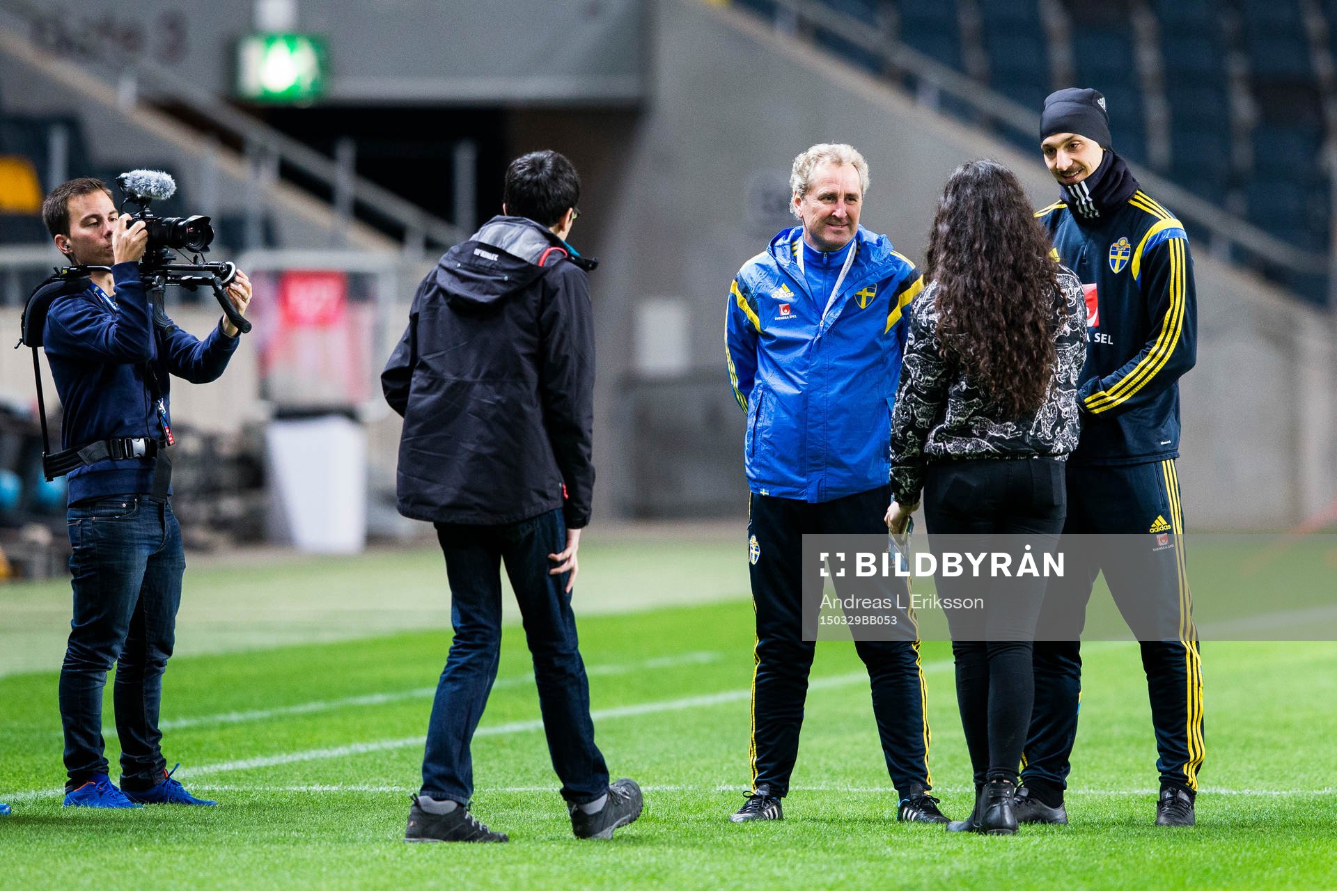 Sveriges förbundskapten Erik Hamrén och Zlatan Ibrahimovic