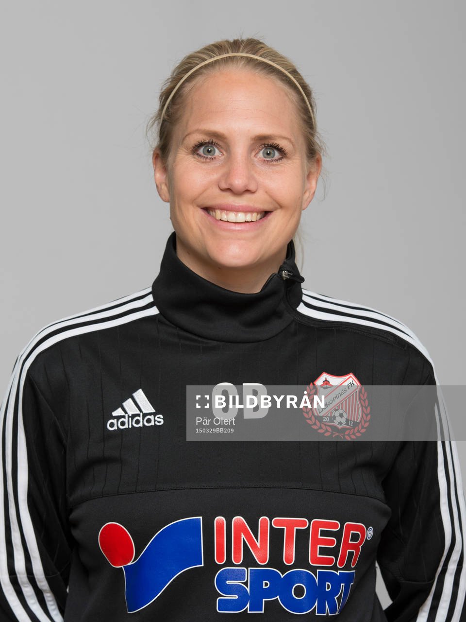 Caroline Berling, assisterande tränare  poserar för ett porträtt 29 Mars 2015 i Lidköping