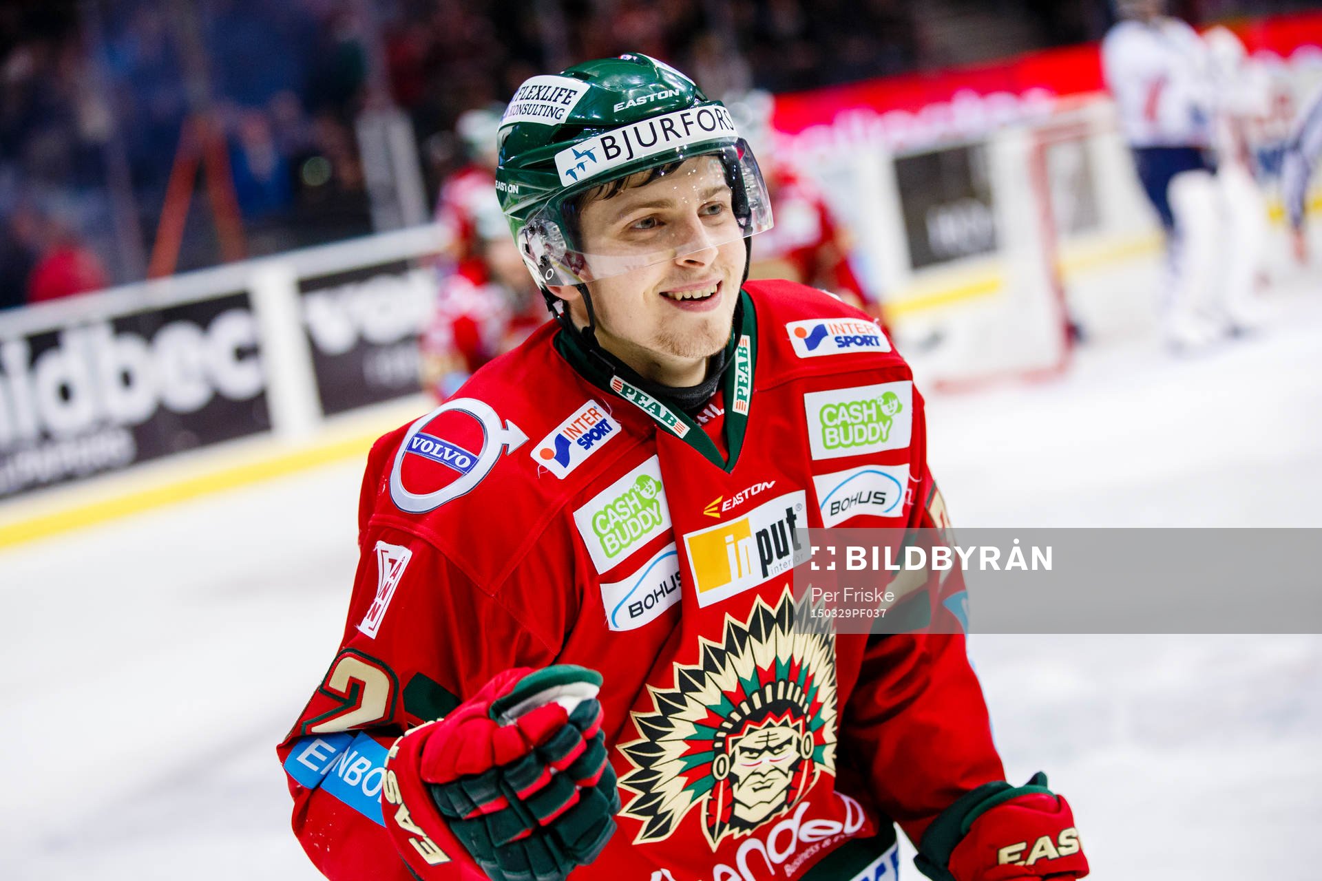 Frölundas Lukas Bengtsson jublar