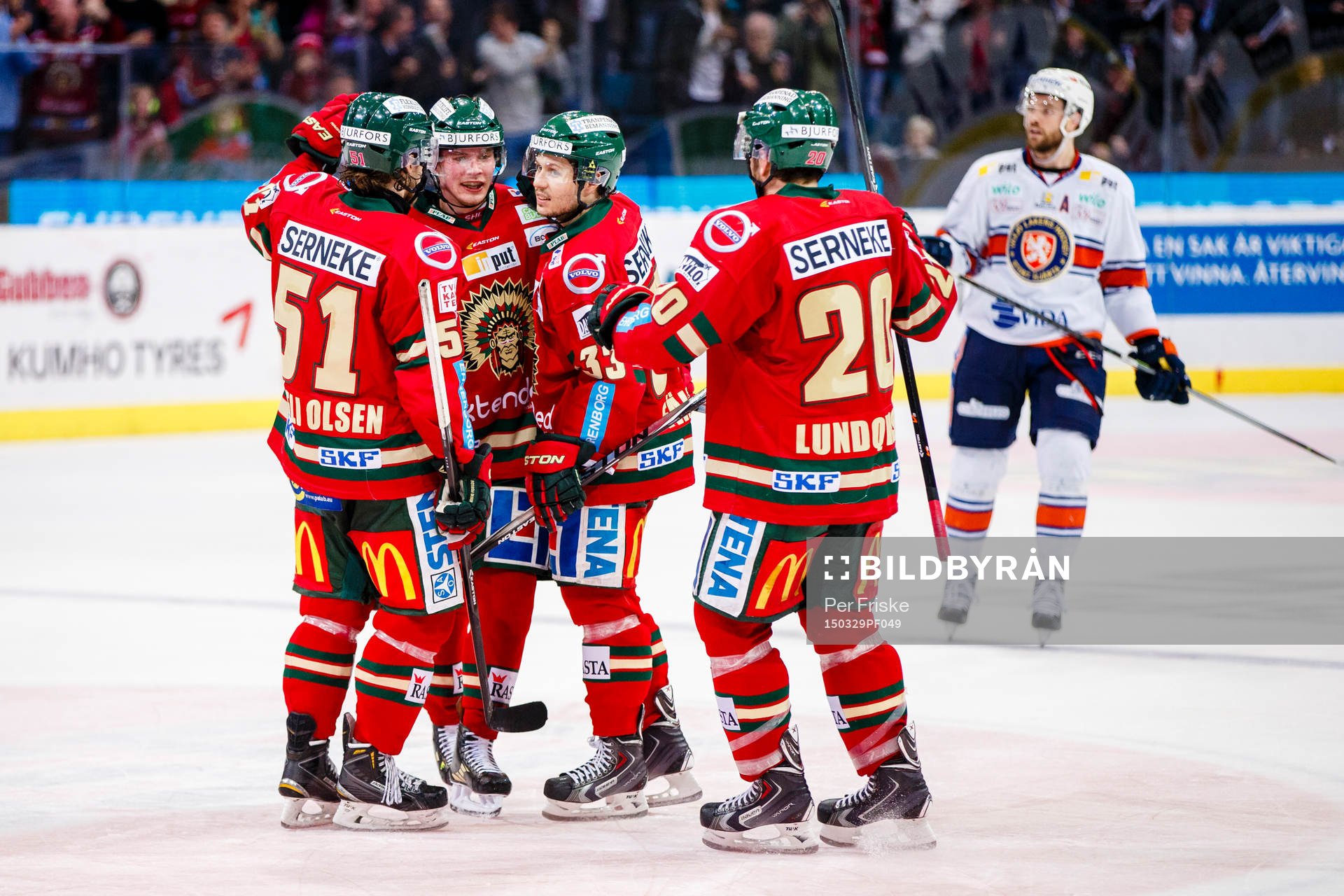Frölundas Mats Rosseli Olsen, Artturi Lehkonen, Elias