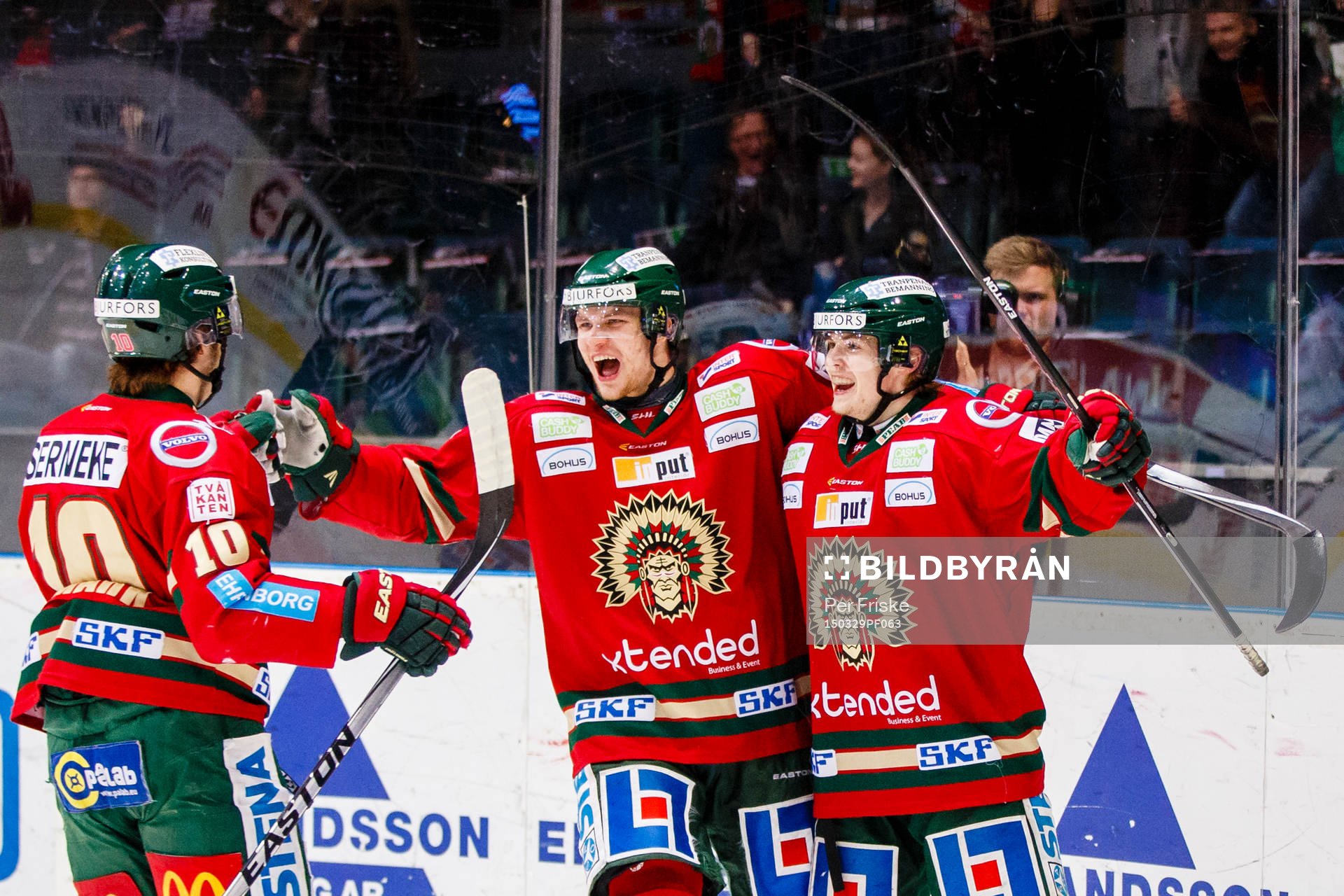 Frölundas Mattias Janmark, Max Görtz och Artturi Lehkonen