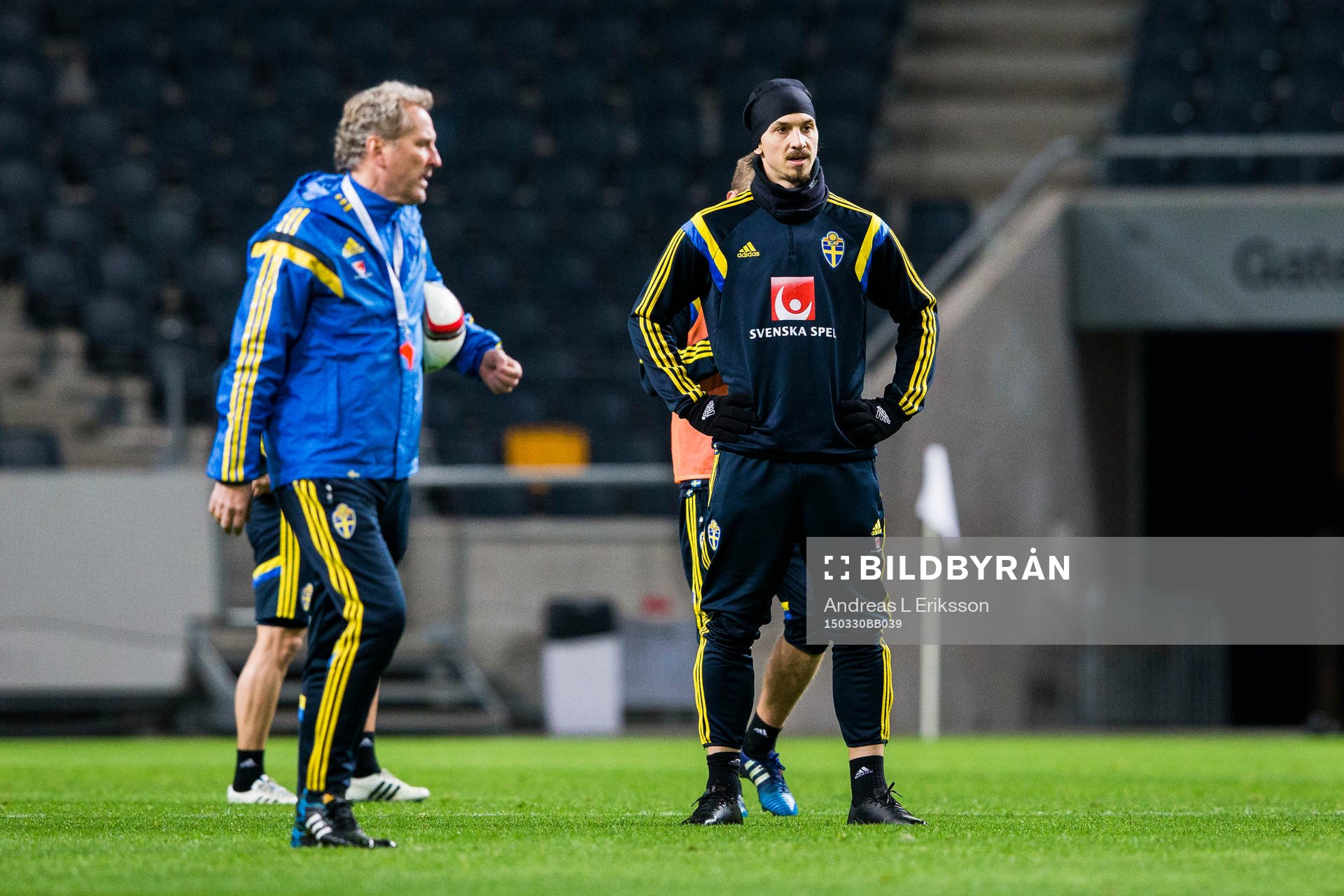 Sveriges förbundskapten Erik Hamrén och Zlatan Ibrahimovic