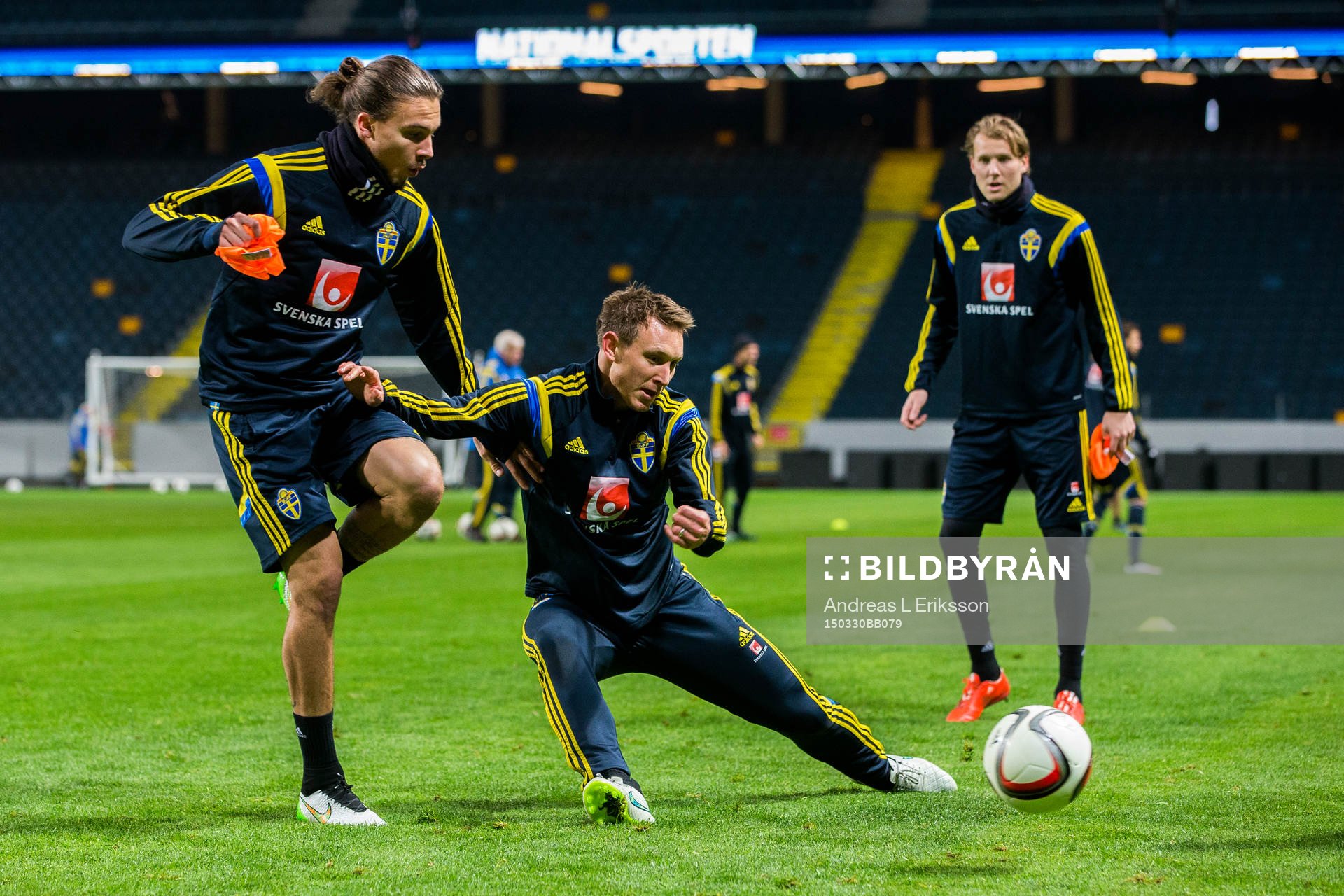 Sveriges Erik Johansson, Kim Källström och Ola Toivonen