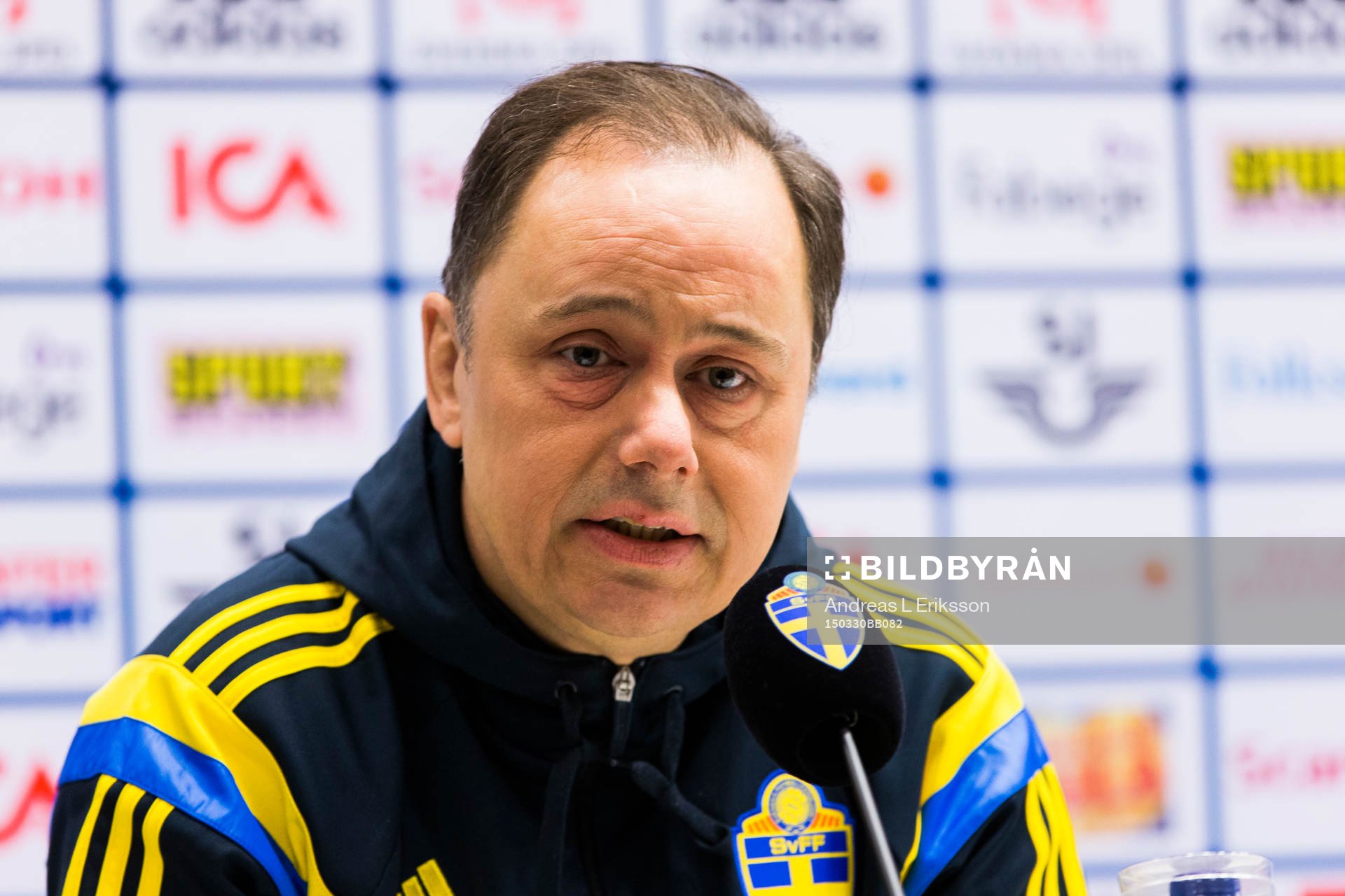 Sveriges presschef Niklas Bodell