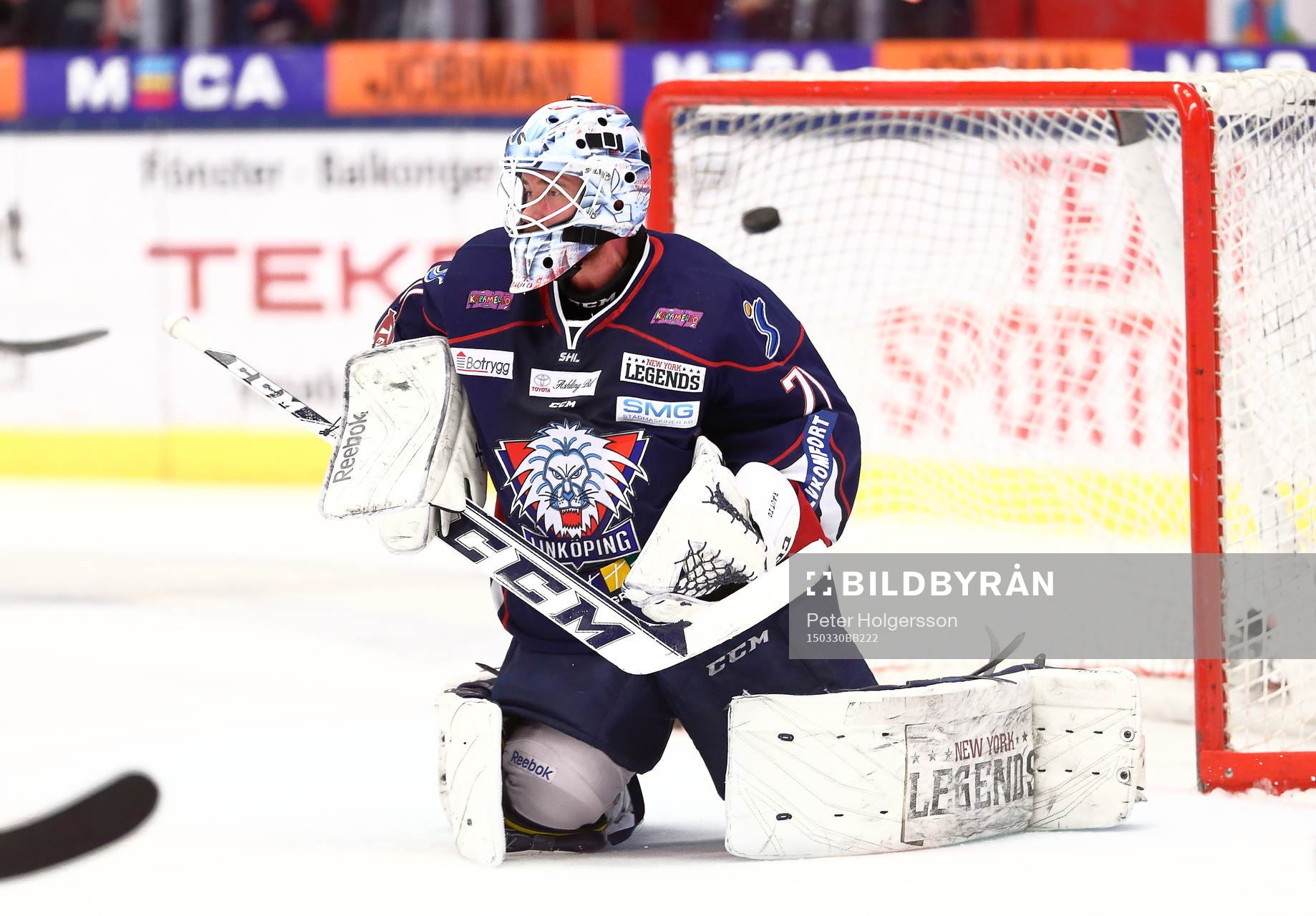 Mål 1-6 av Skellefteås Tim Heed förbi Linköpings David