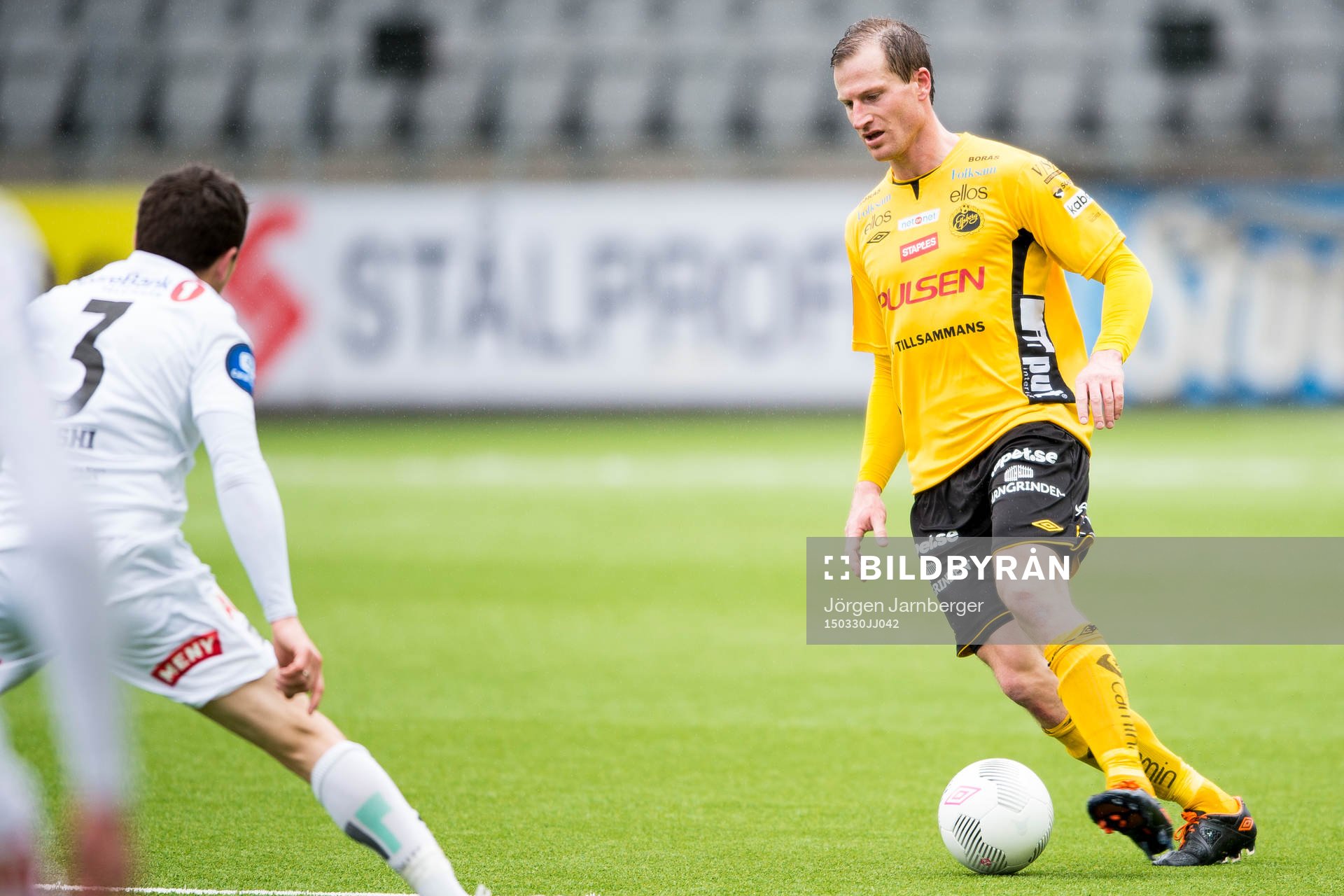Elfsborgs Daniel Mobaeck under träningsmatchen i fotboll mellan Elfsborg och ODD den 30 mars 2015 i Borås.