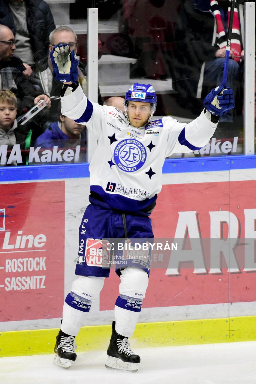 Leksands Patrick Cehlin jublar