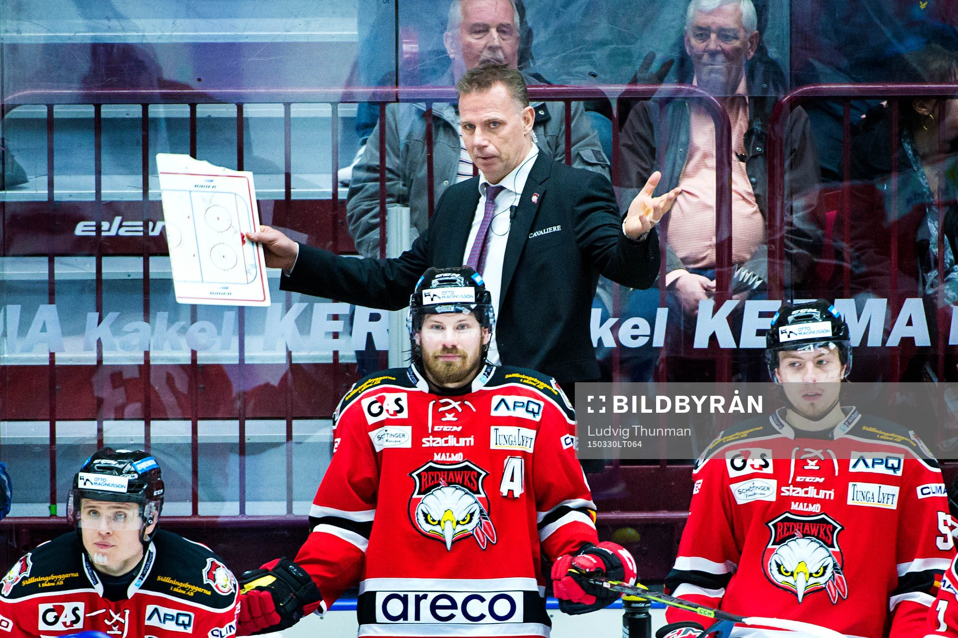 Malmö Redhawks tränare Mats Lusth och Jens Jakobs