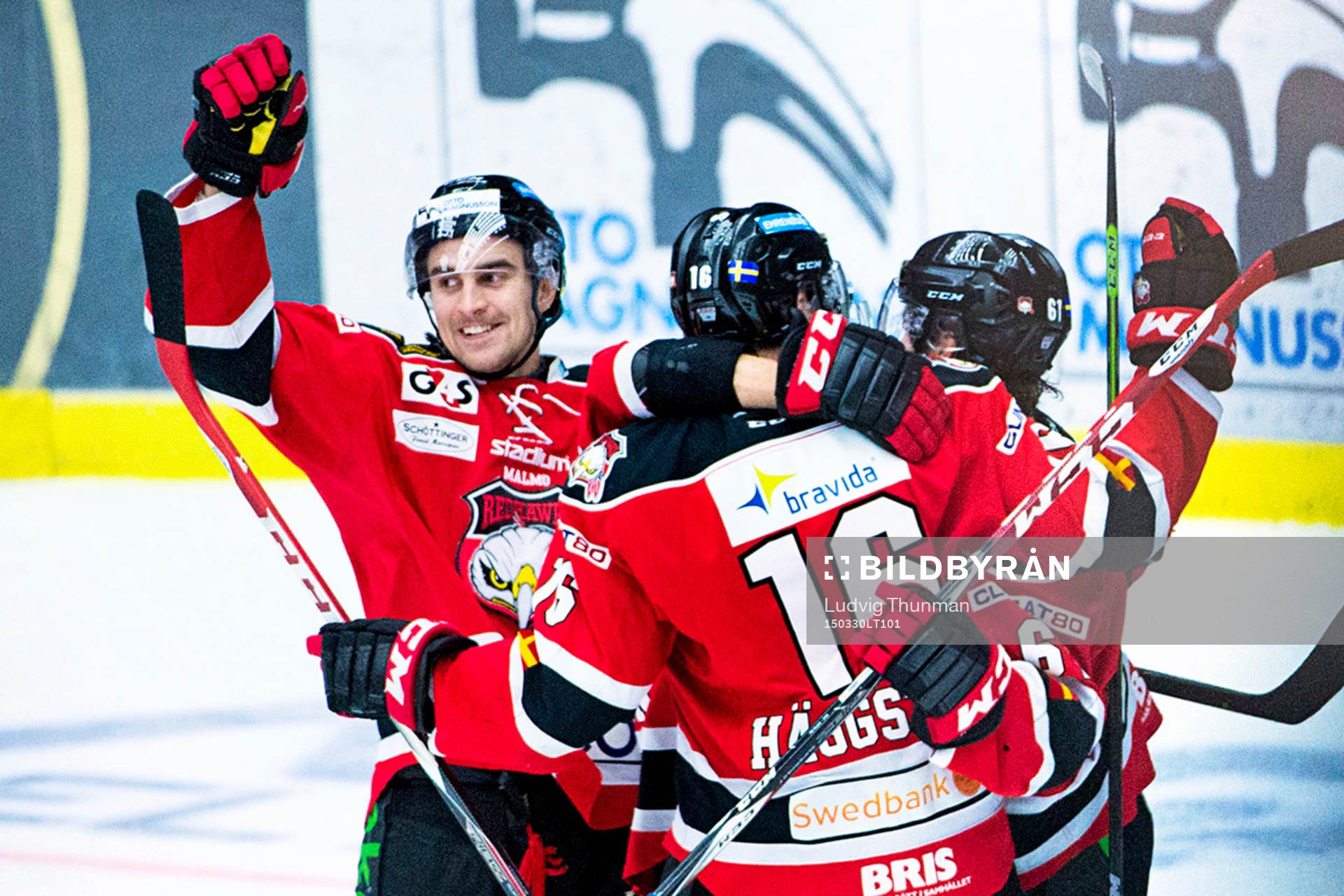 Malmö Redhawks Nils Andersson jublar