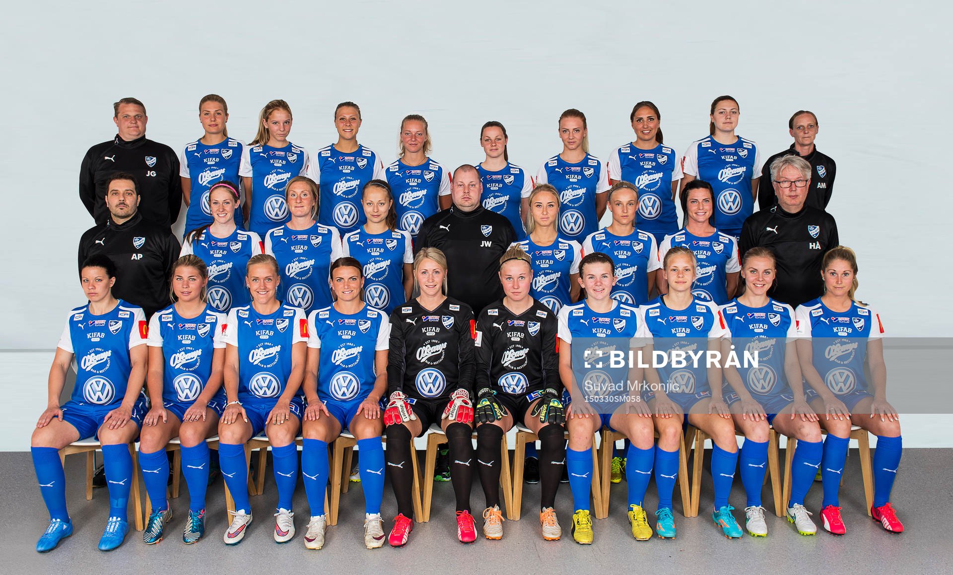 IFK Kalmars lagbild bakre raden från vänster Johan