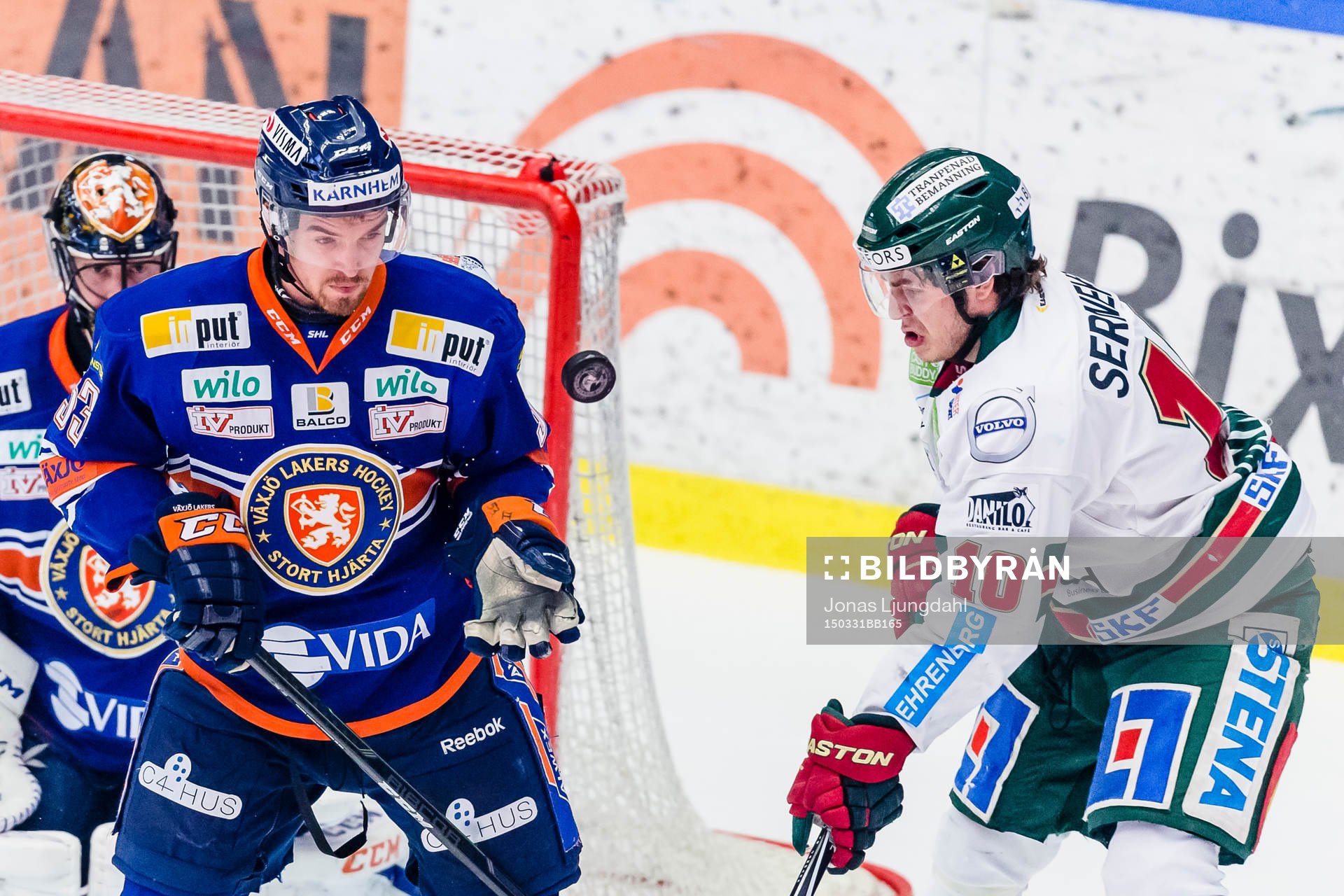 Växjös Eddie Larsson och Frölundas Mattias Janmark