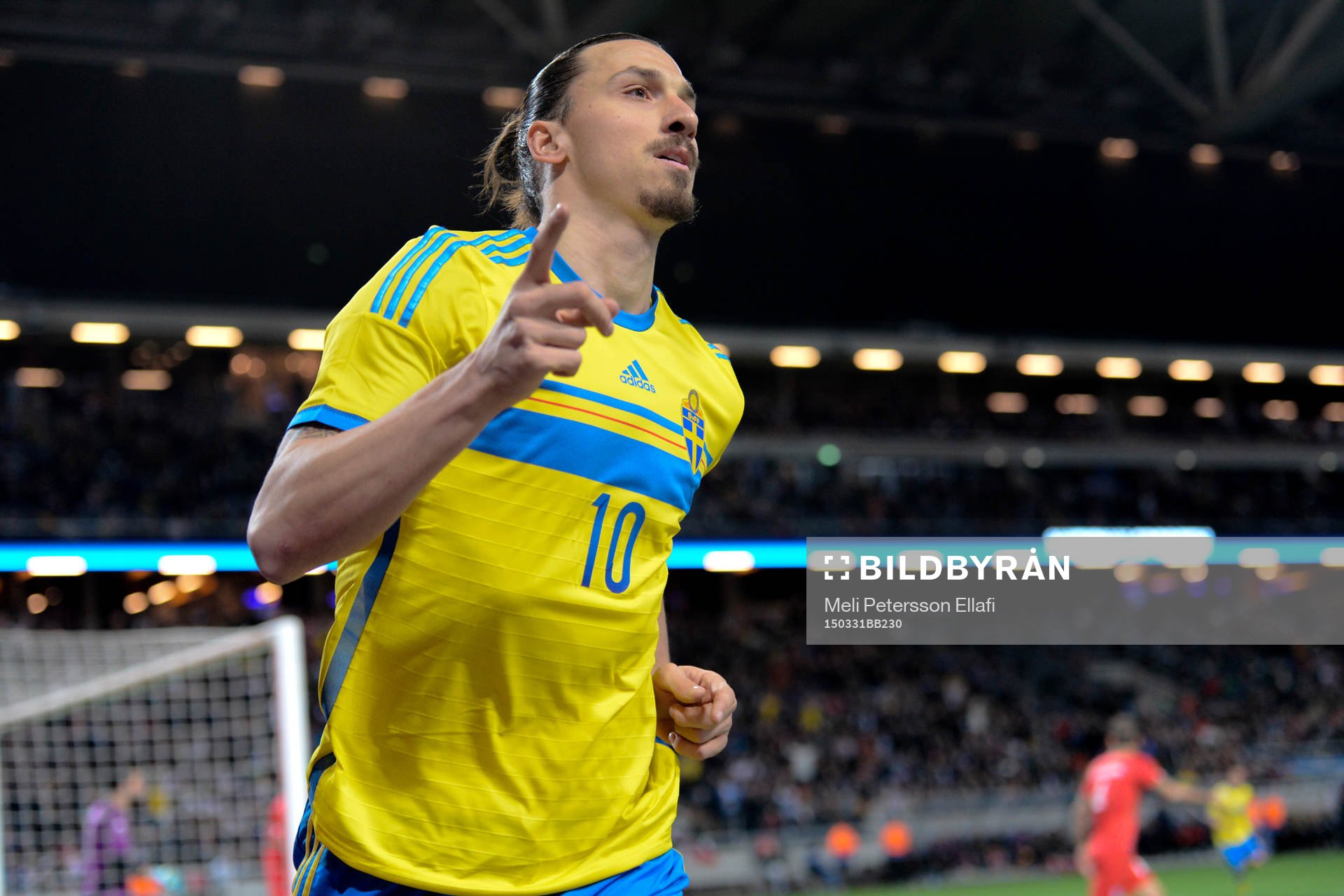 Sveriges Zlatan Ibrahimovic jublar