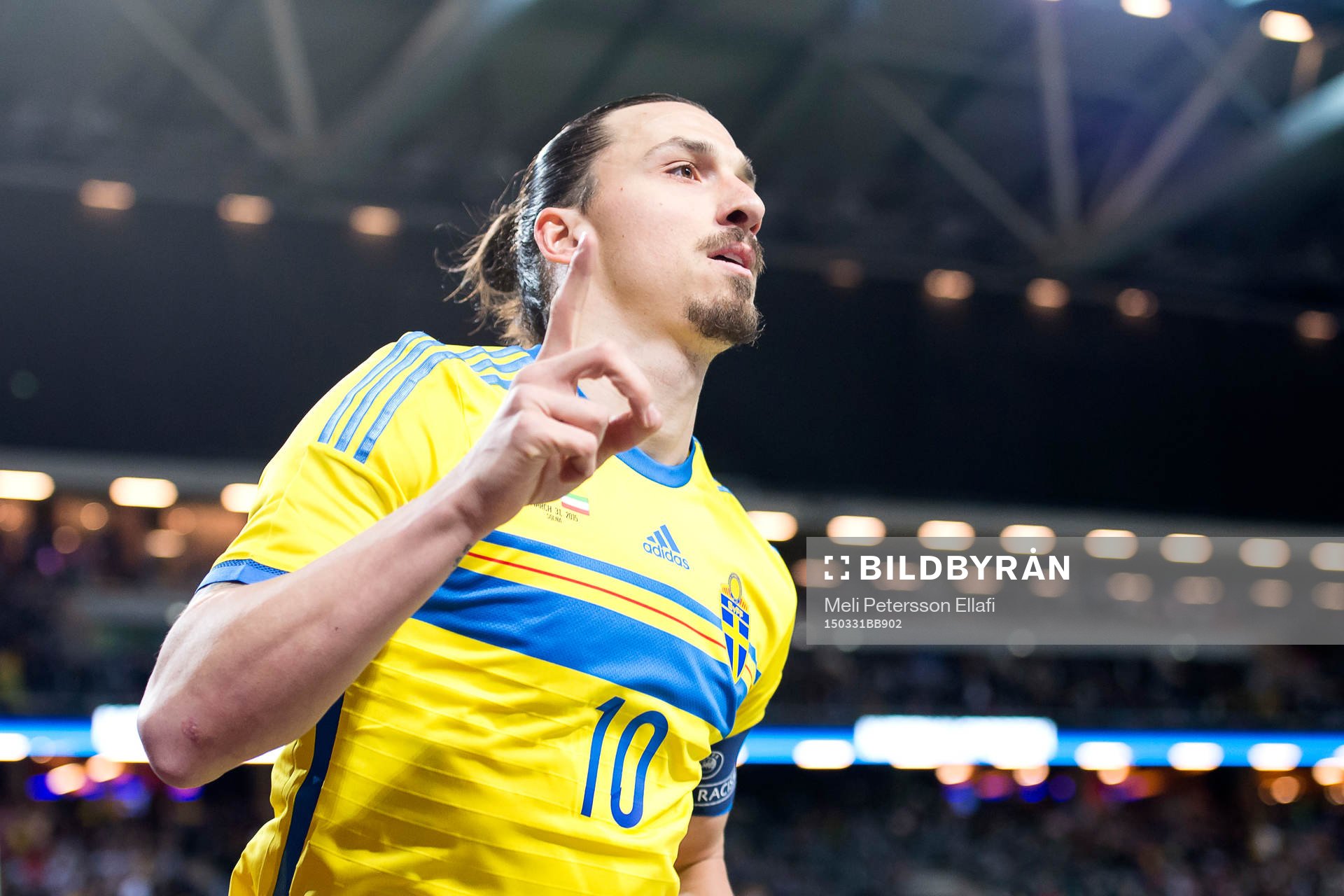 Sveriges Zlatan Ibrahimovic jublar