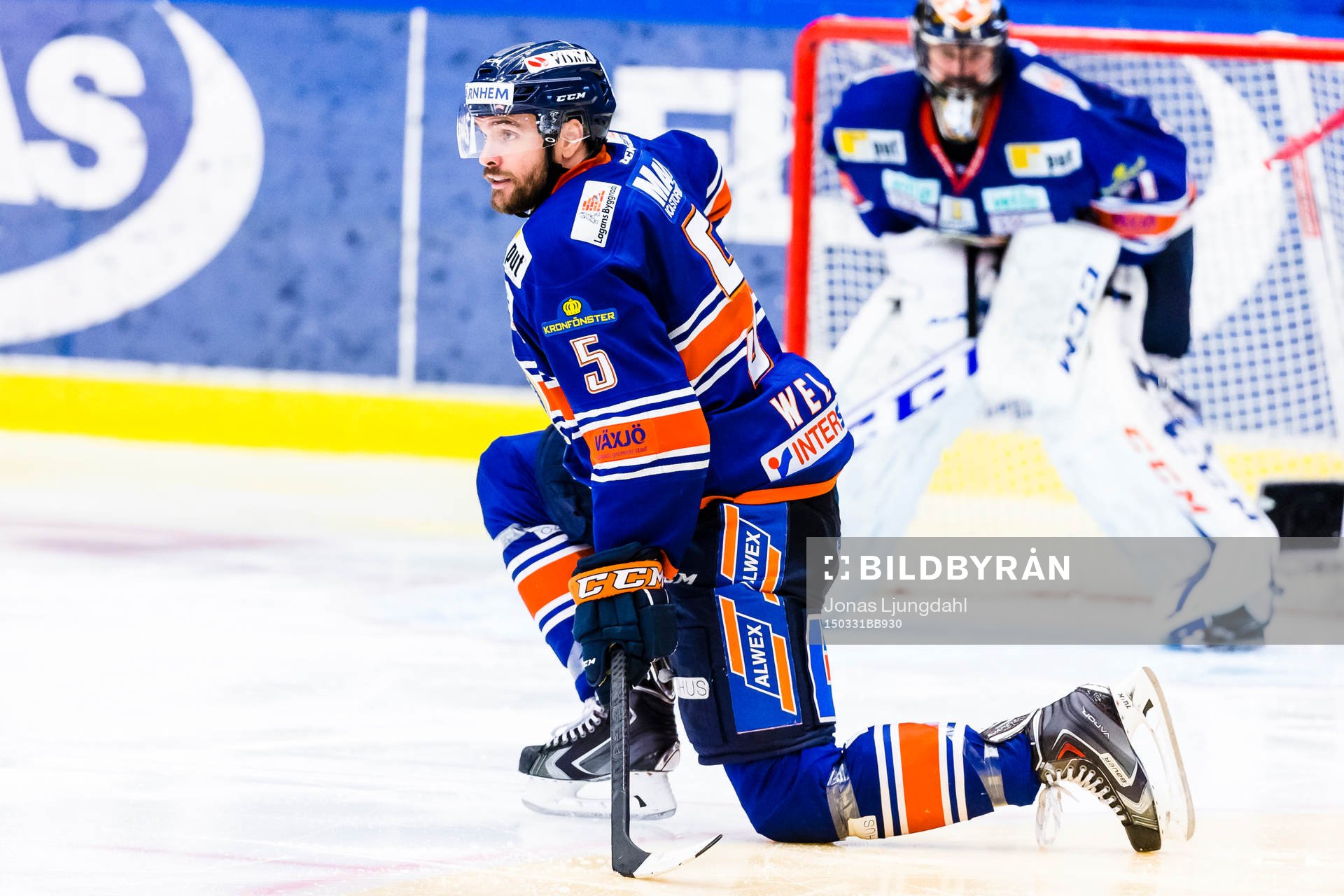 Växjös Noah Welch på grinar illa