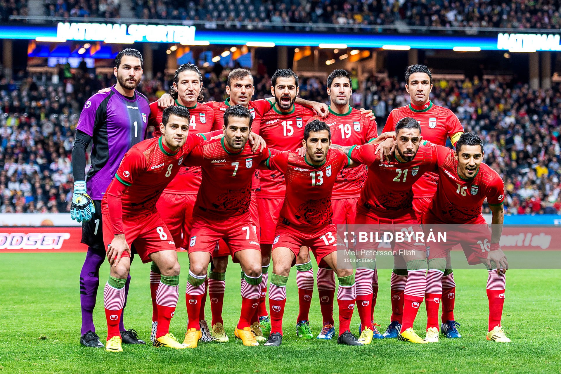 Irans målvakt Alireza Haghighi, Andranik Teymourian, Jalal