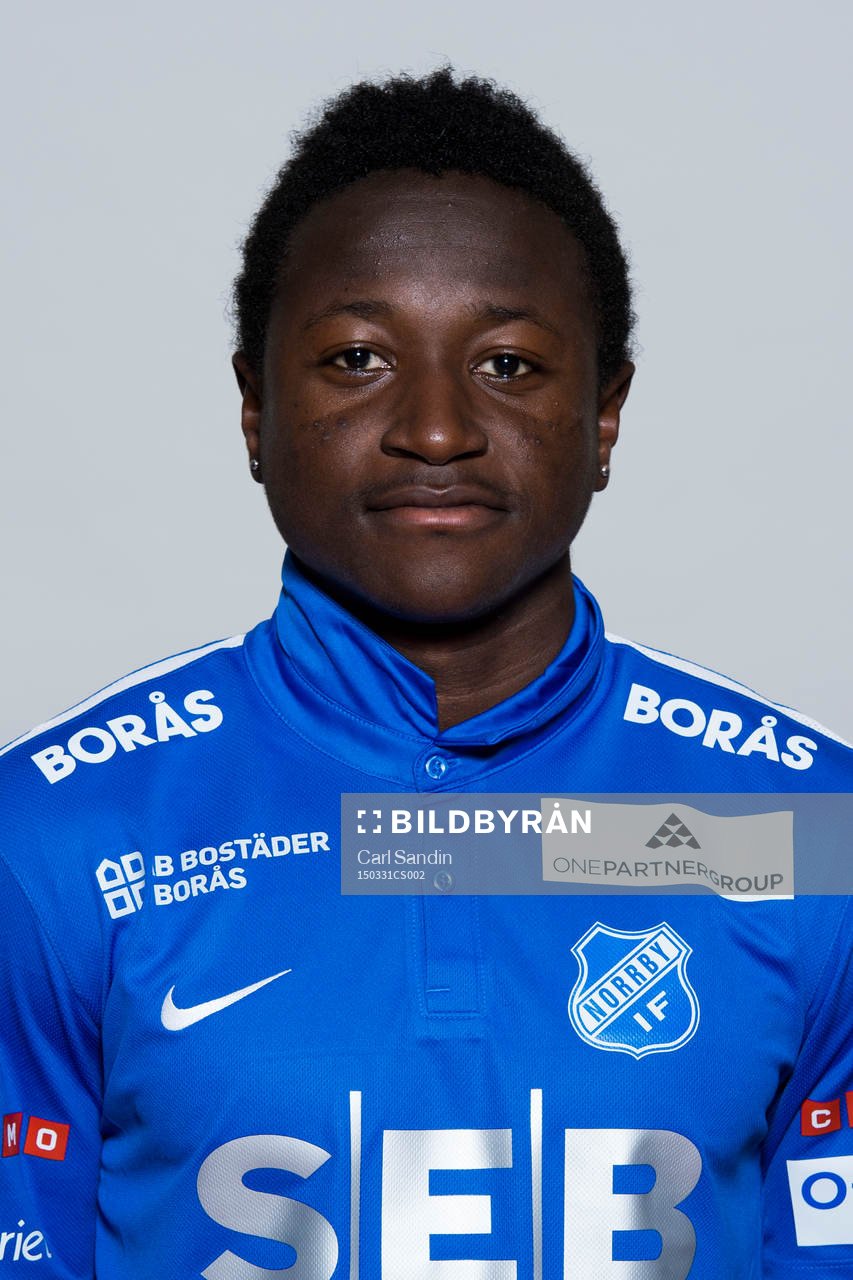 Norrbys Fabrice Blewordah poserar för ett porträtt den 31 mars 2015 i Borås.