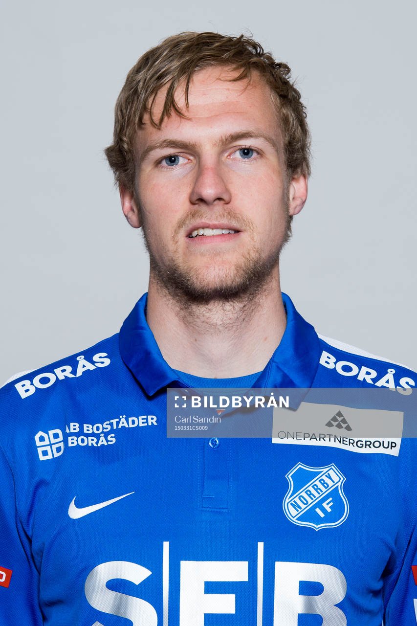 Norrbys Marc Axengren poserar för ett porträtt den 31 mars 2015 i Borås.