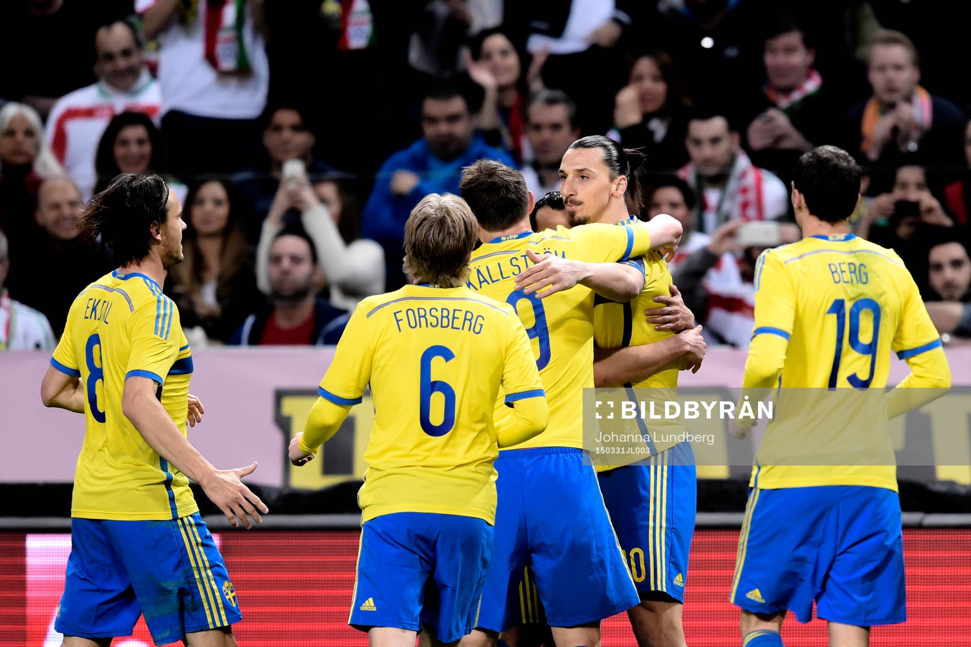 Sveriges Zlatan Ibrahimovic jublar