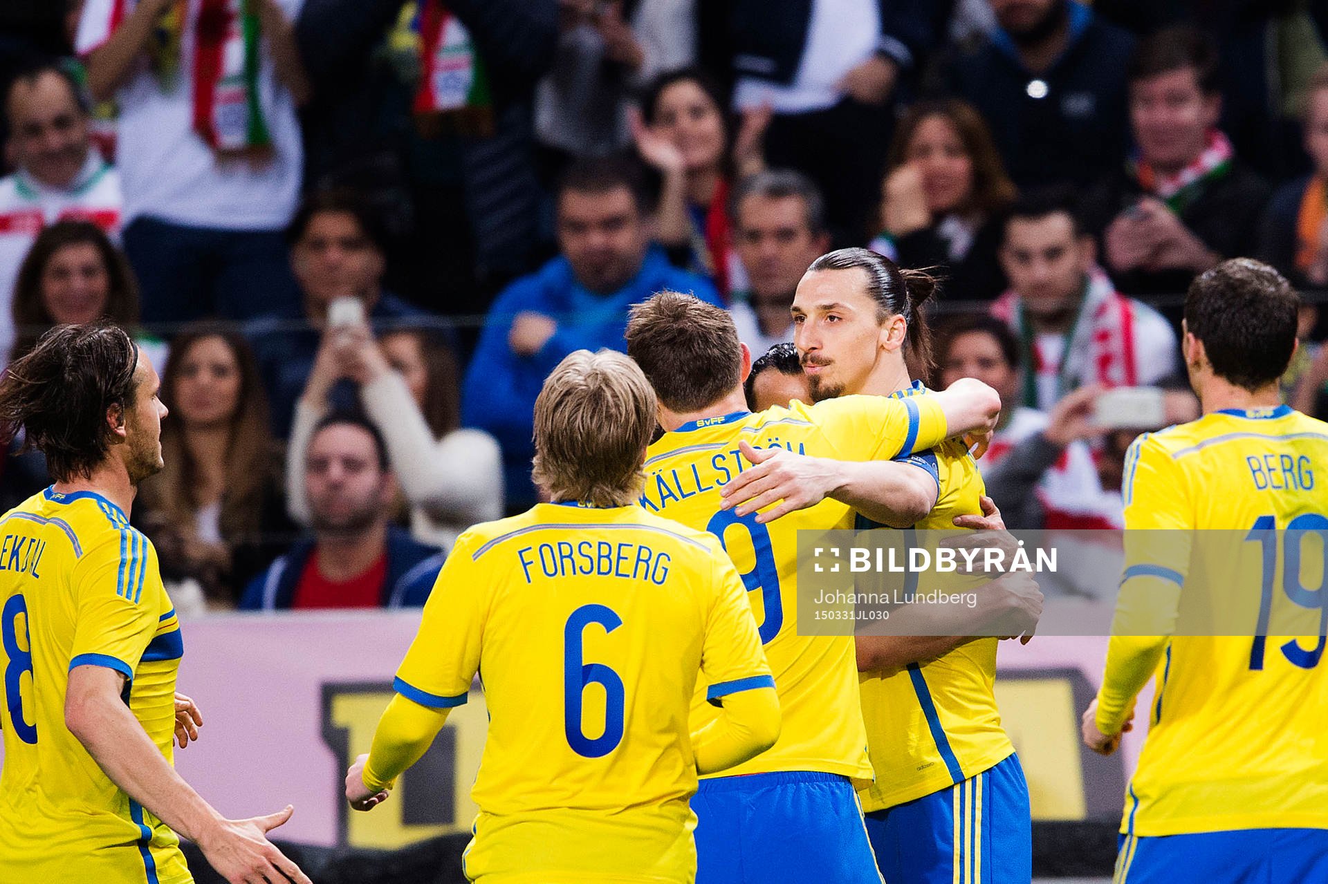 Sveriges Albin Ekdal, Emil Forsberg, Kim Källström och