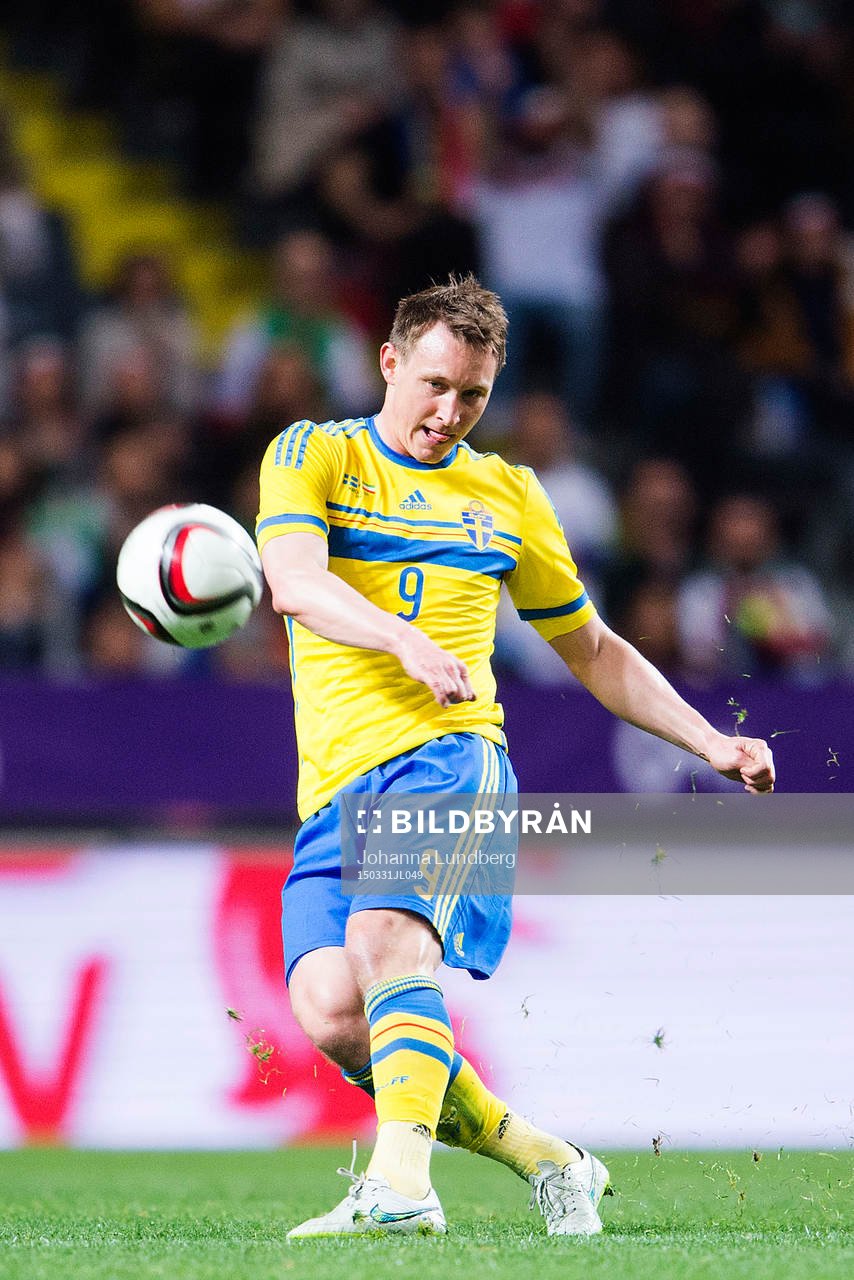 Sveriges Kim Källström under fotbollslandskampen mellan Sverige och Iran den 31 mars 2015 i Stockholm. 