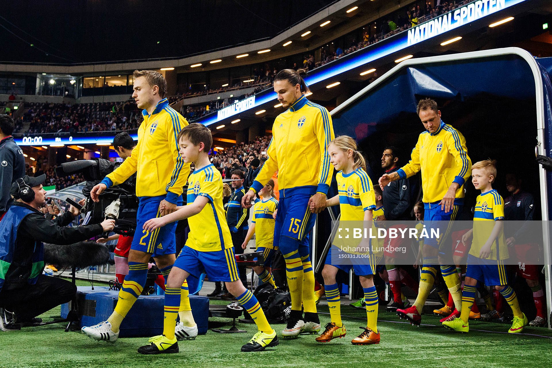 Sveriges Pierre Bengtsson, Erik Johansson och Andreas