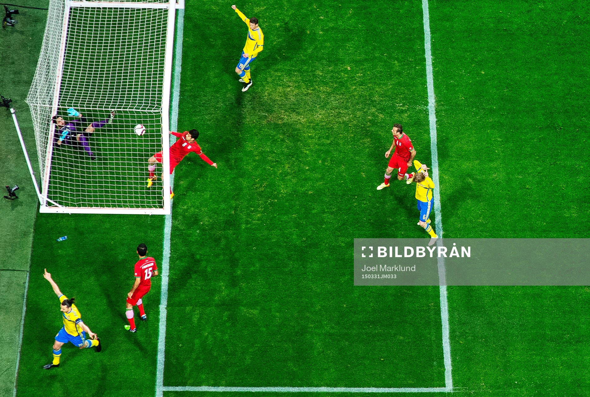 Sveriges Zlatan Ibrahimovic jublar