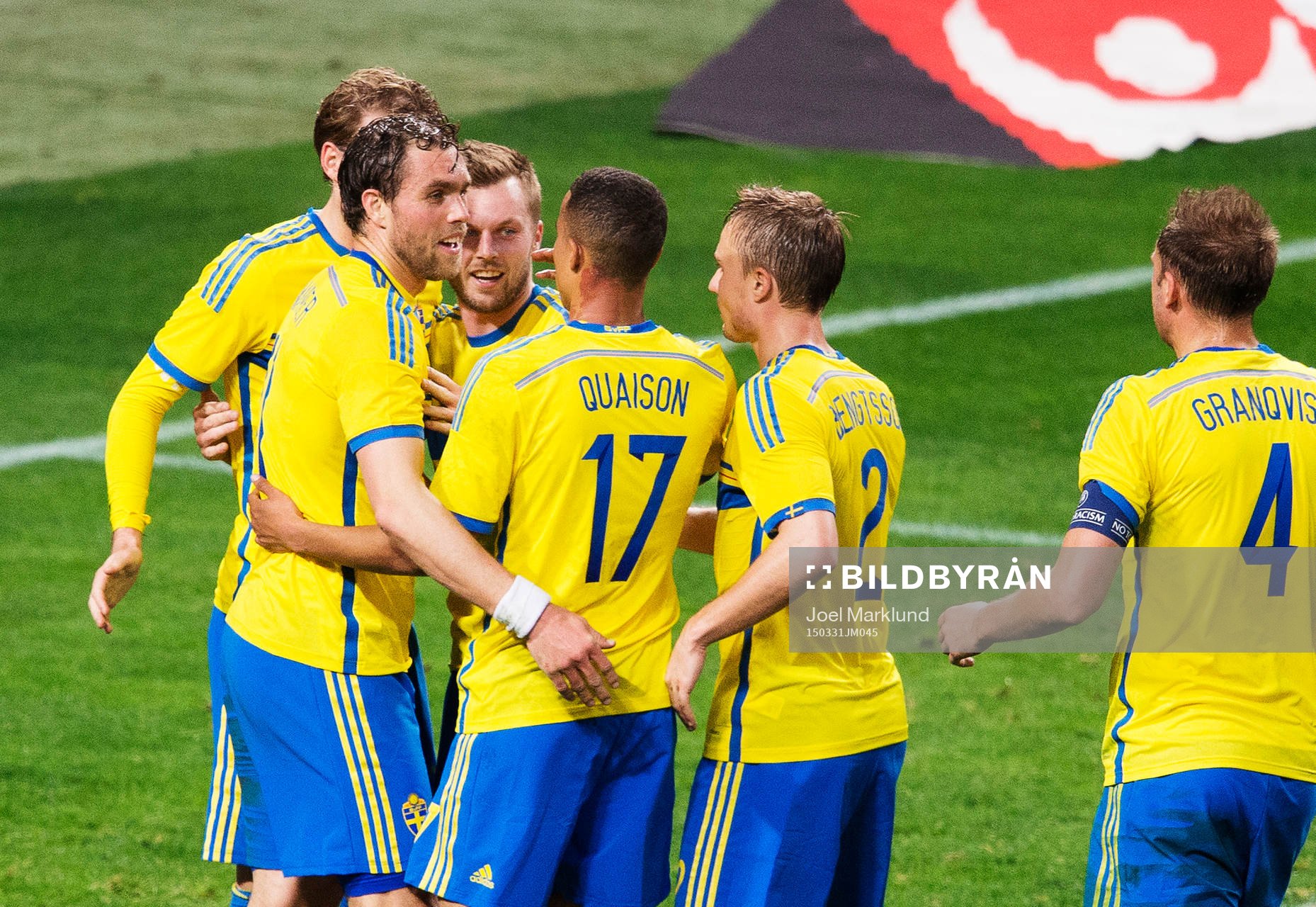 Sveriges Ola Toivonen, Johan Elmander, Sebastian Larsson,