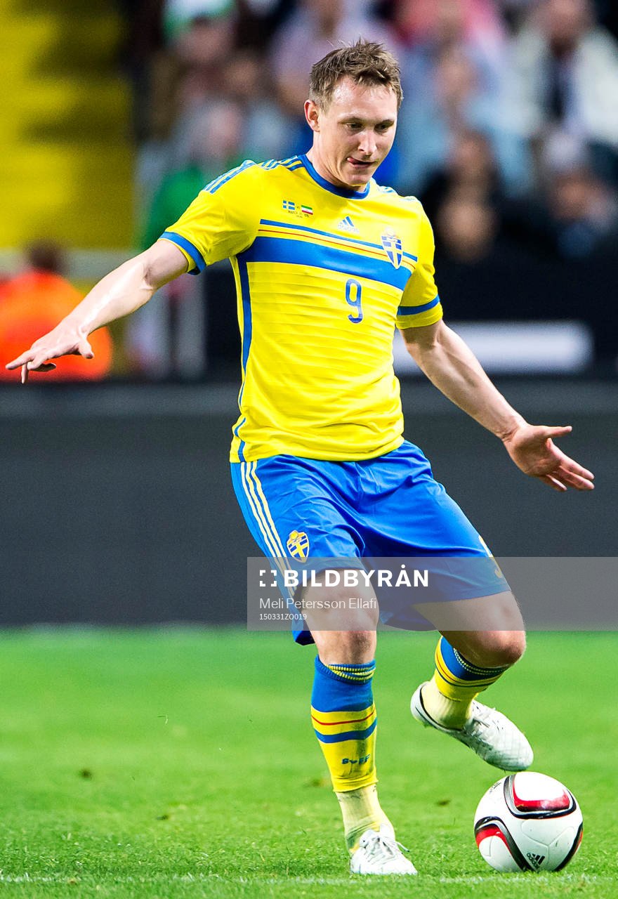 Sveriges Kim Källström under fotbollslandskampen mellan Sverige och Iran den 31 mars 2015 i Stockholm.