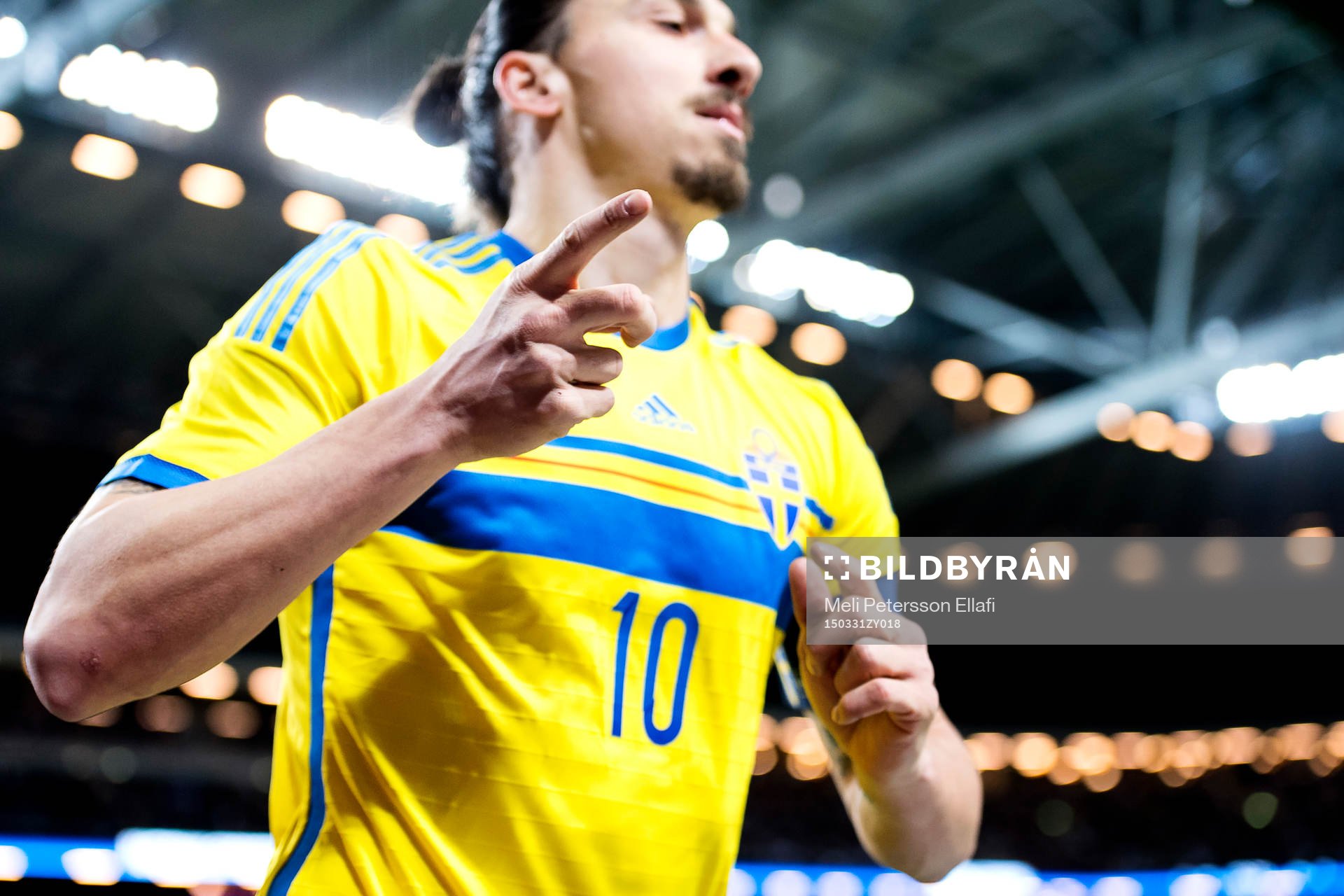 Sveriges Zlatan Ibrahimovic jublar