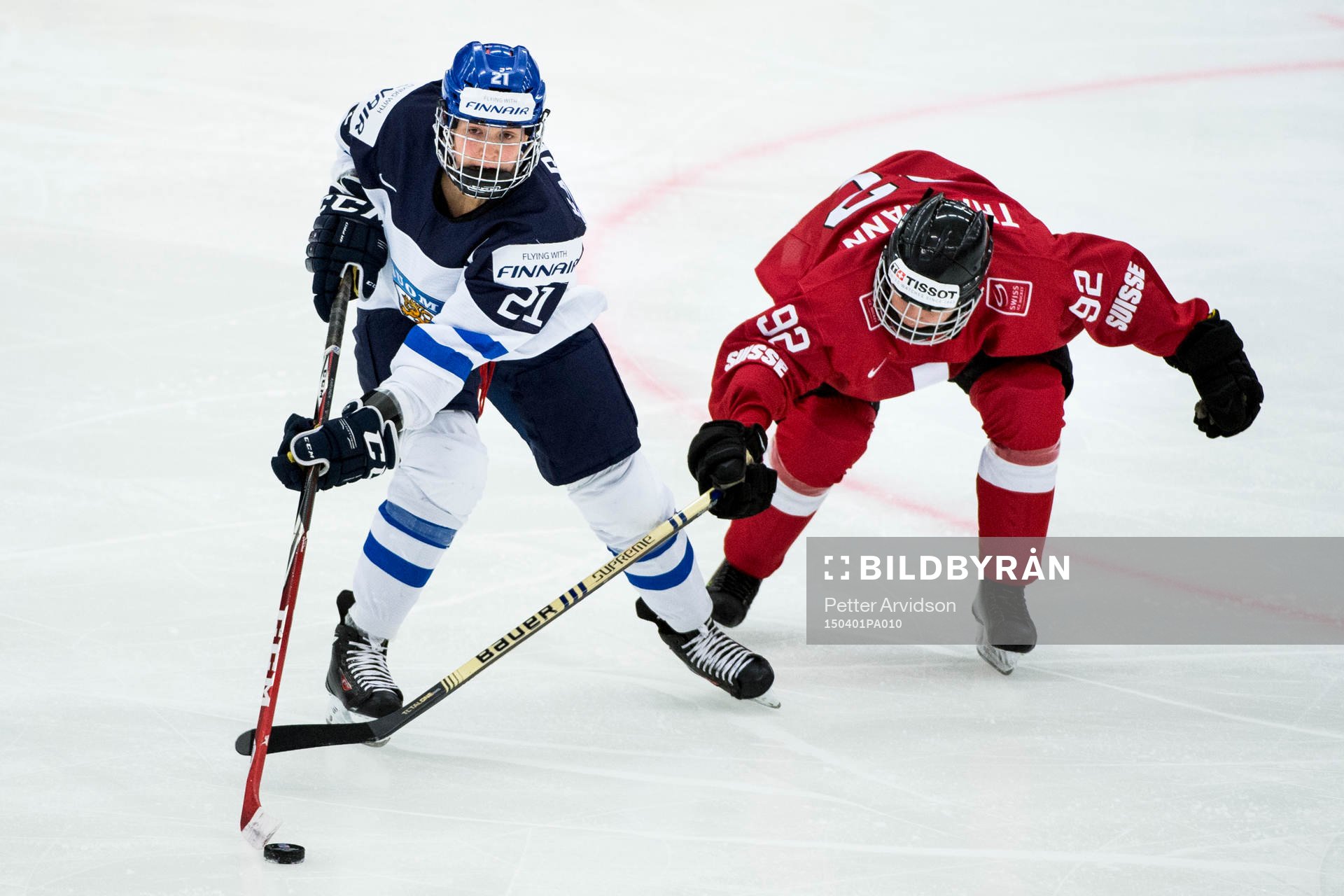 Finlands Michelle Karvinen och Schweiz Sandra Thalmann i