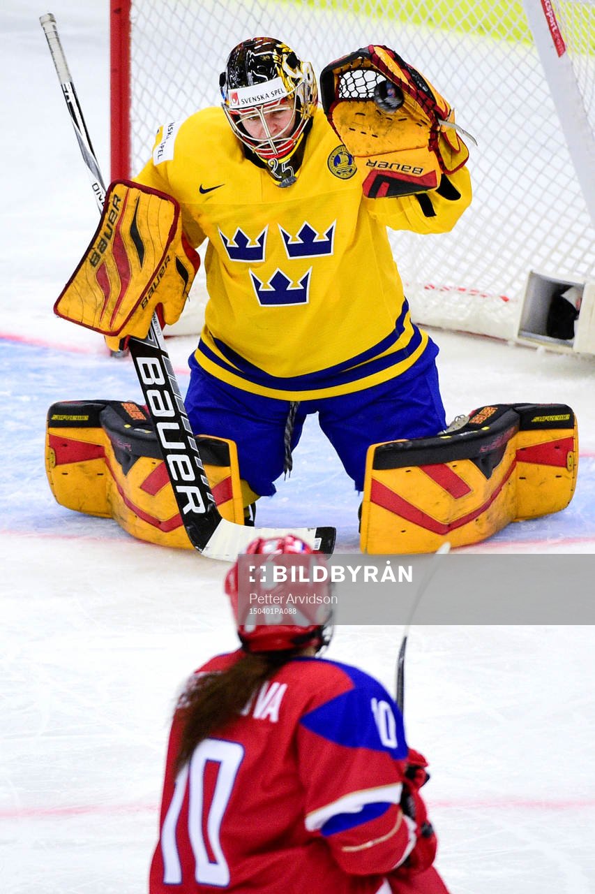 Sveriges målvakt Sara Grahn i kvartsfinalen