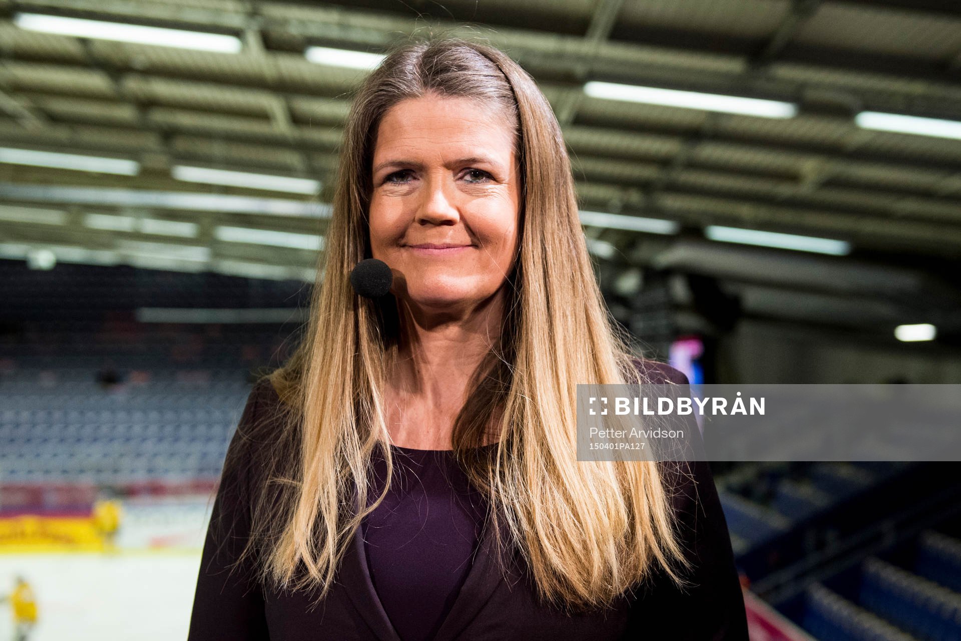 SVTs Marie Lehmann i SVTs studio