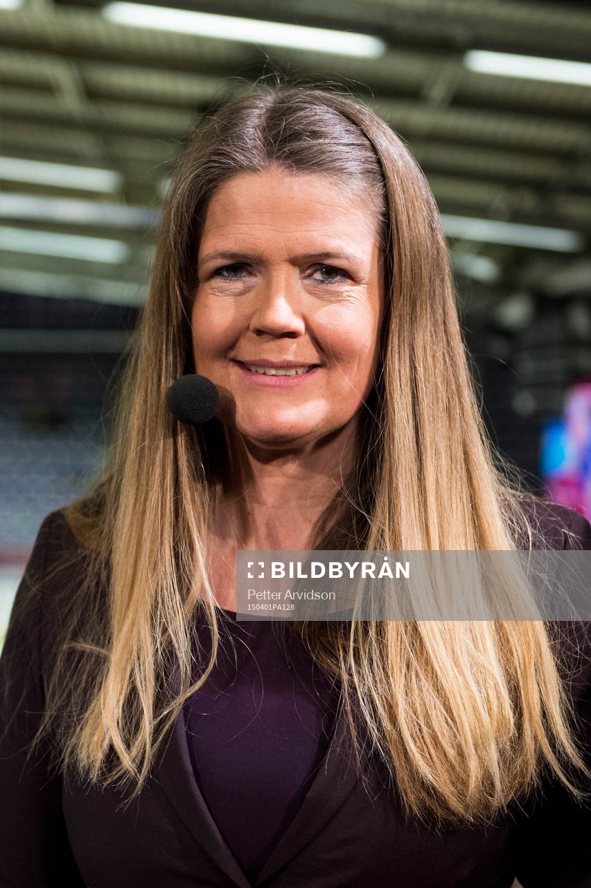 SVTs Marie Lehmann i SVTs studio