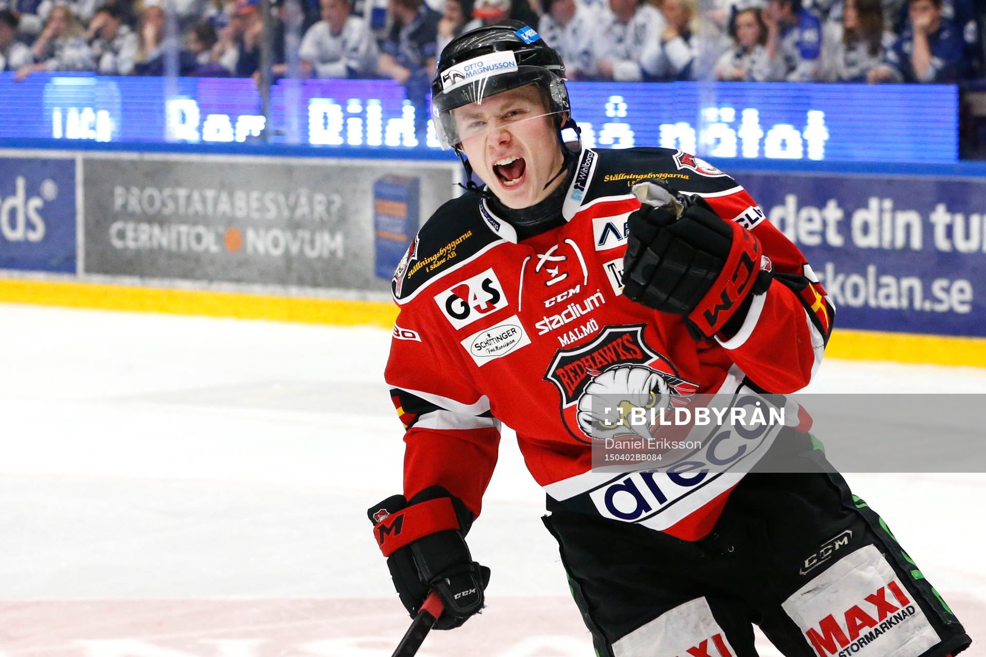 Malmö Redhawks Jens Henrik Tönjum jublar