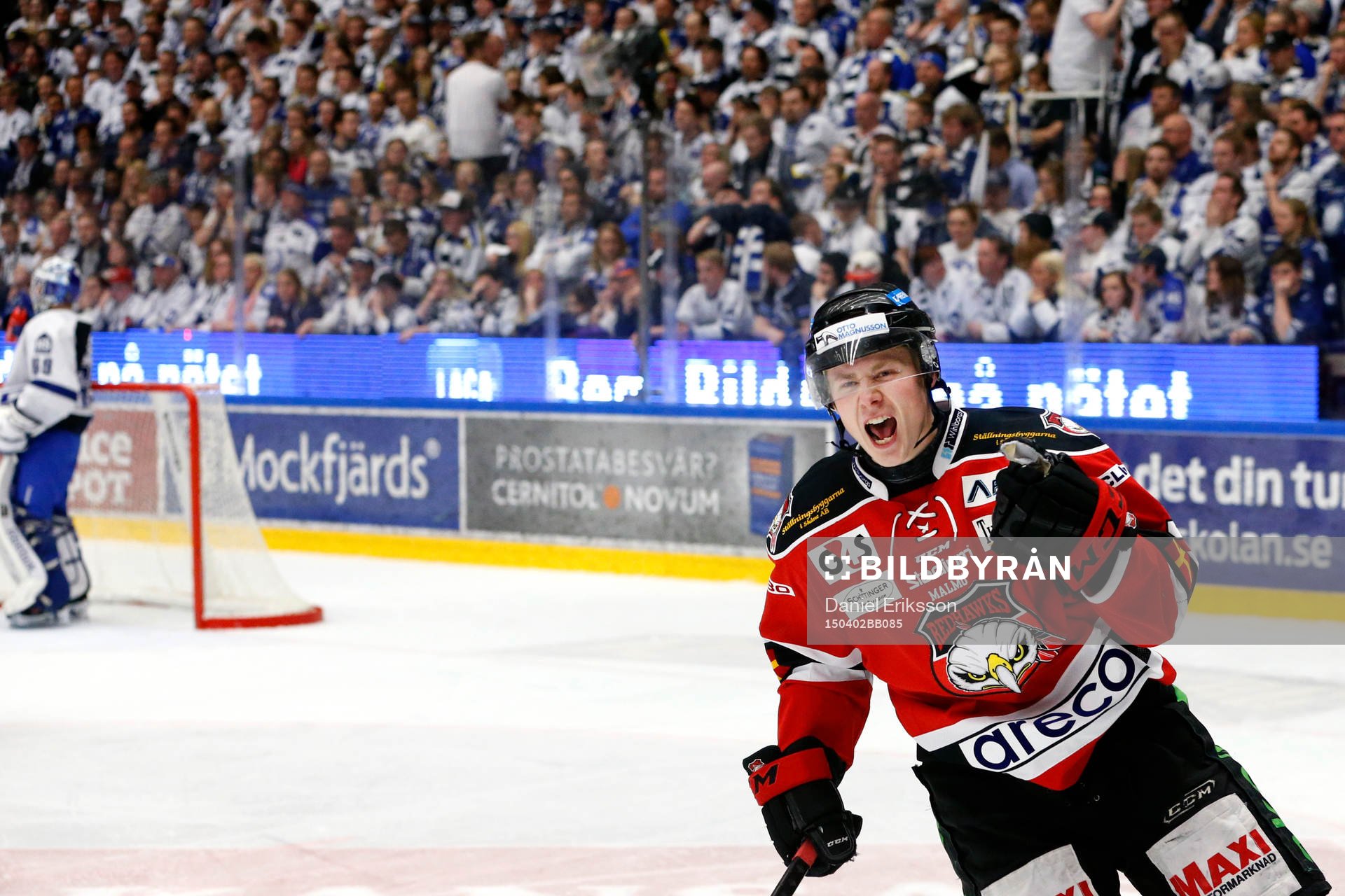 Malmö Redhawks Jens Henrik Tönjum jublar