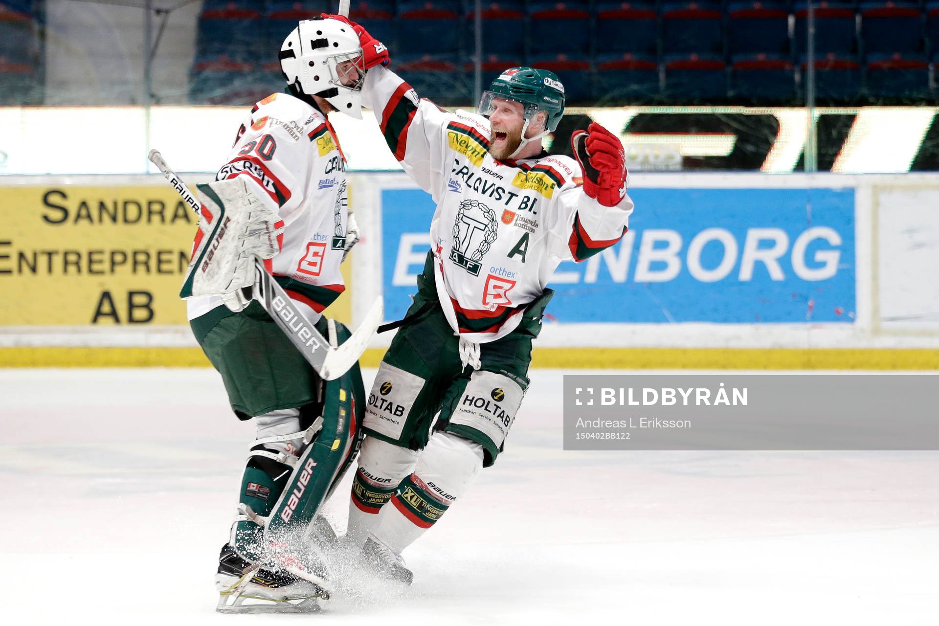 Tingsryds målvakt Andreas Hörberg och Niklas Johansson