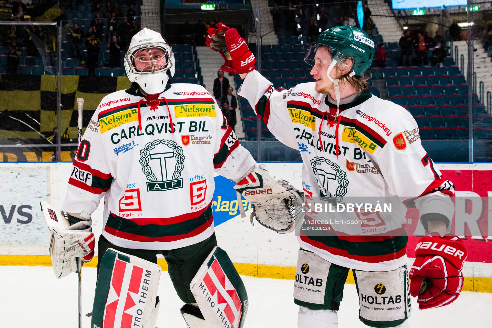 Tingsryds målvakt Andreas Hörberg och Kevin Ekman Larsson