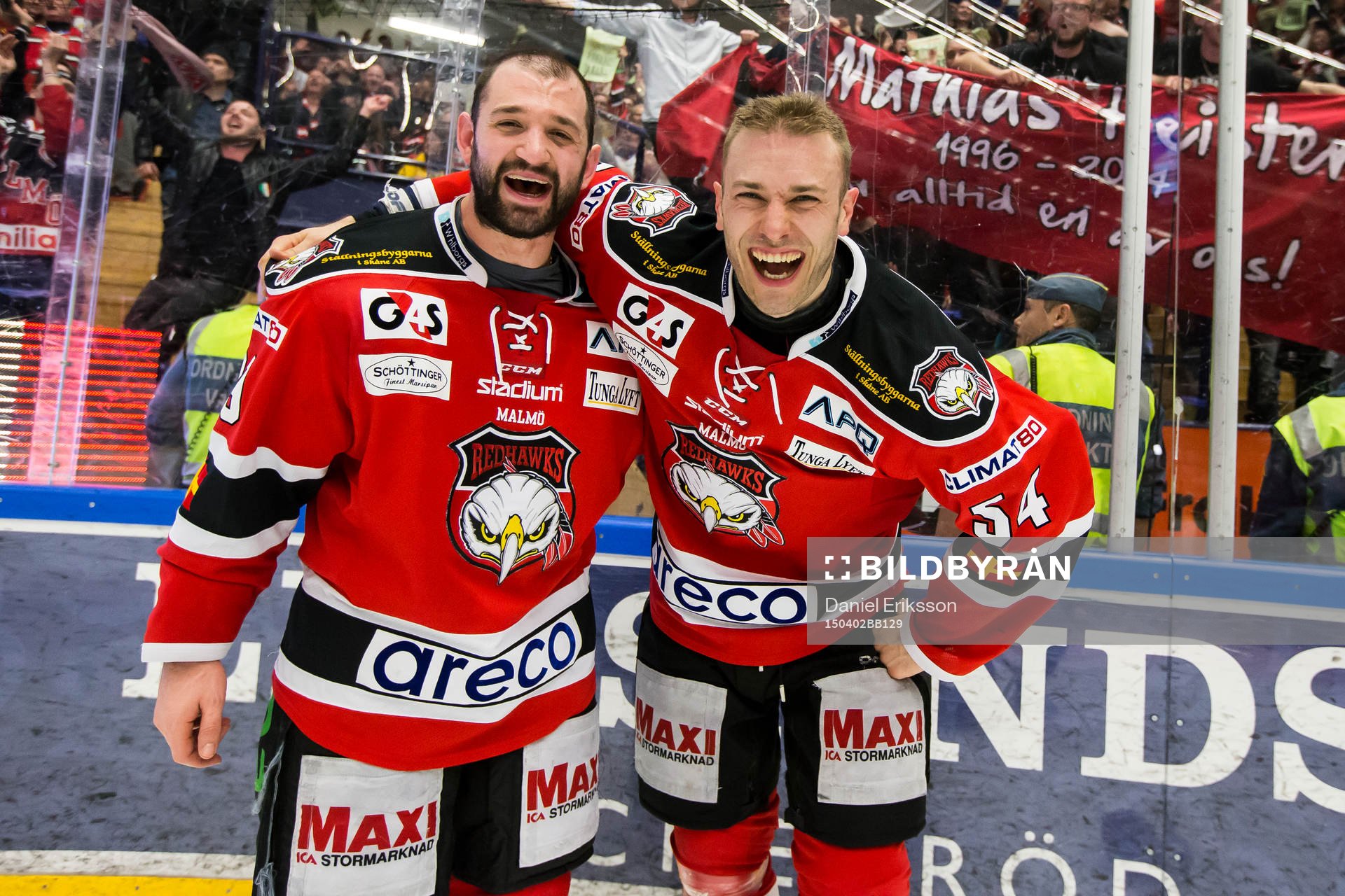 Malmös Eric Himelfarb Fabian Brunnström jublar