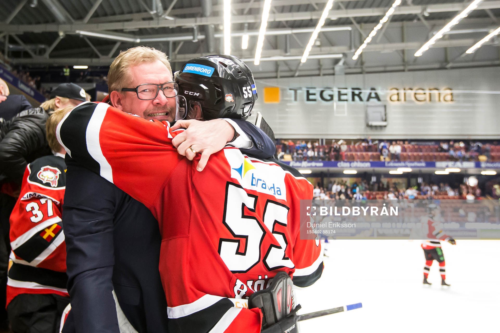 Malmö Patrik Sylvegård jublar med Johan Björk