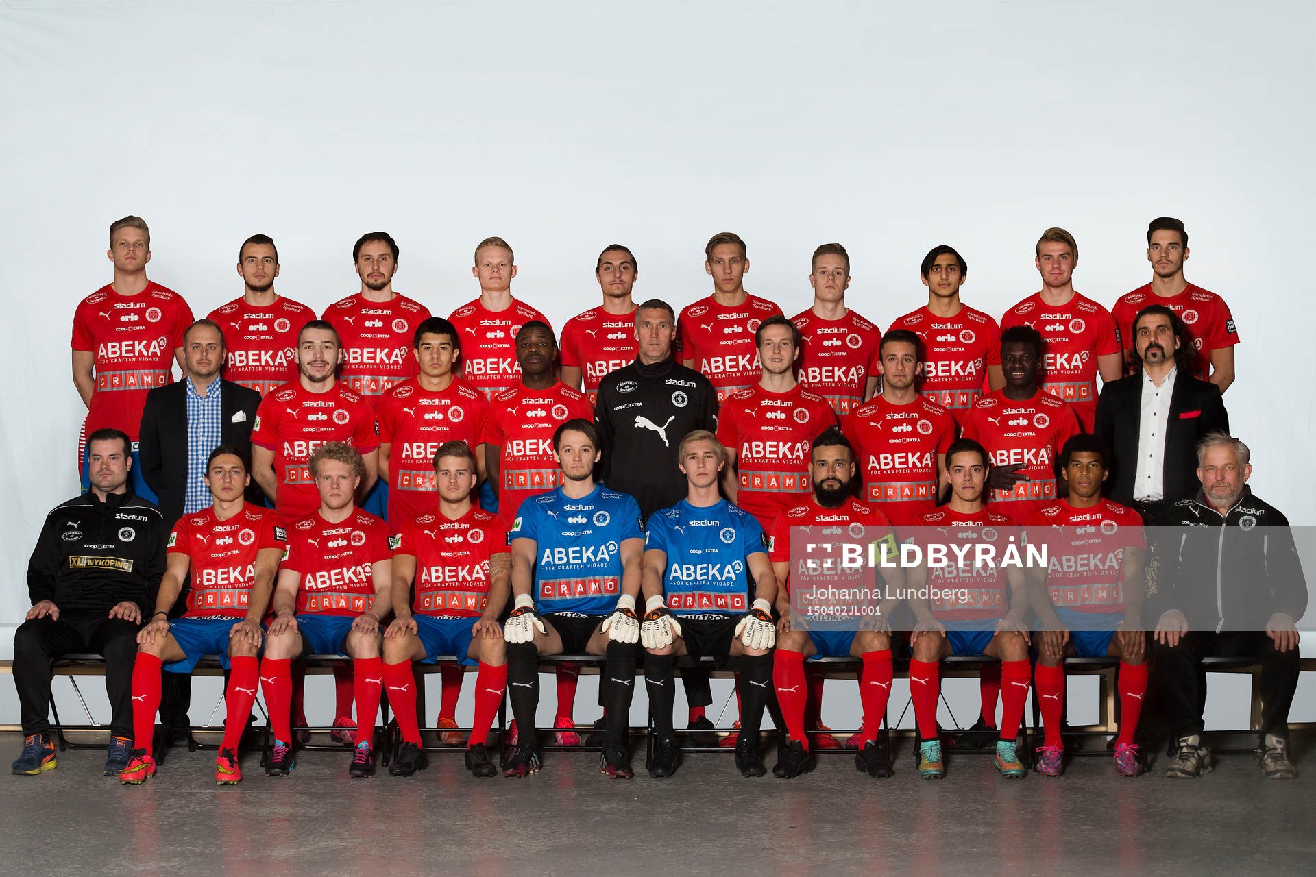 Nyköpings lagbild bakre raden fr.v. Emil Hedsen, Sebastian