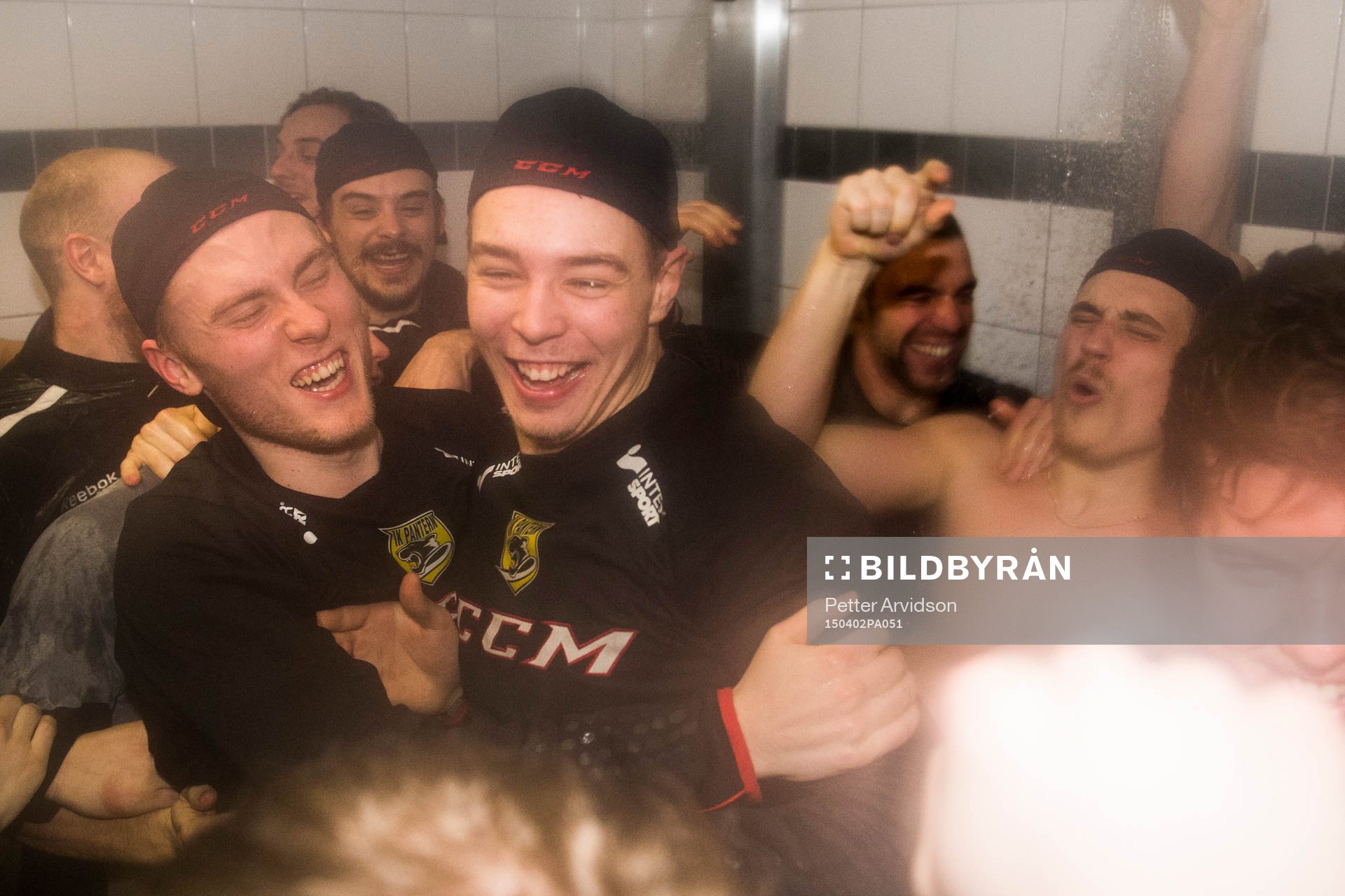 Panterns målvakt Viktor Andrén och Patrik Blomberg mfl