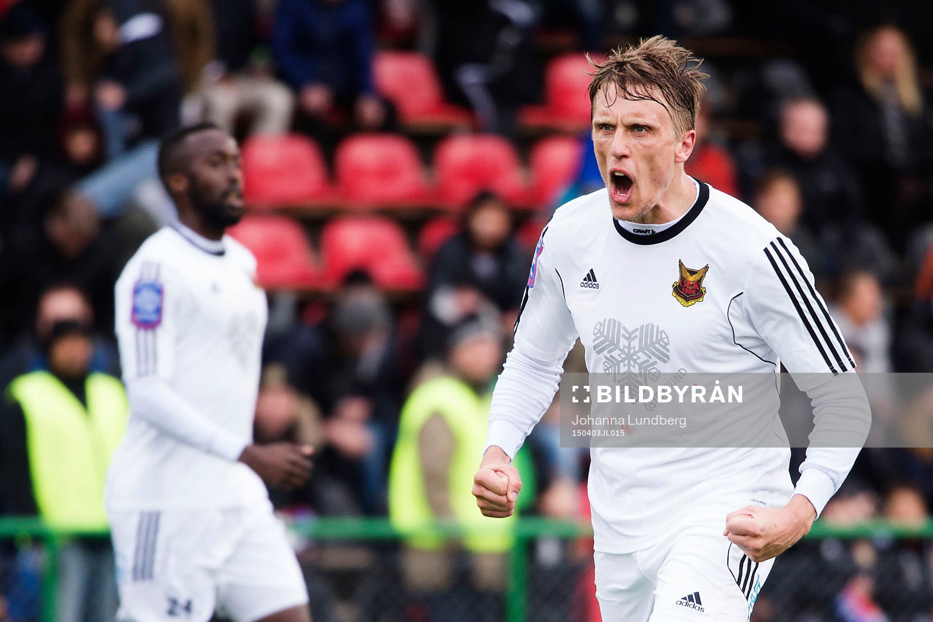 Östersunds Bobo Sollander Jansson jublar
