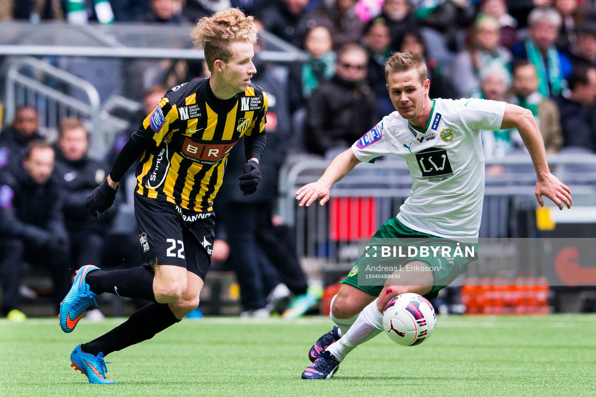 Häckens Samuel Gustafson och Hammarbys Erik Israelsson