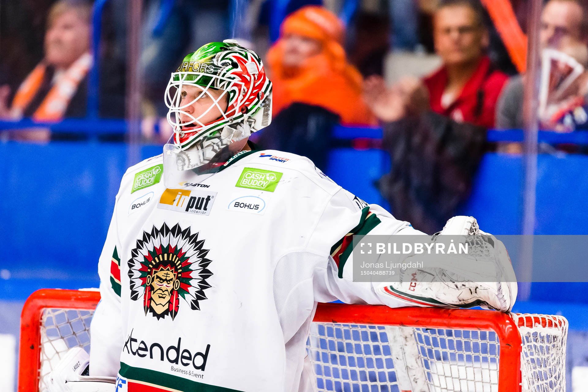 Frölundas målvakt Lars Johansson deppar